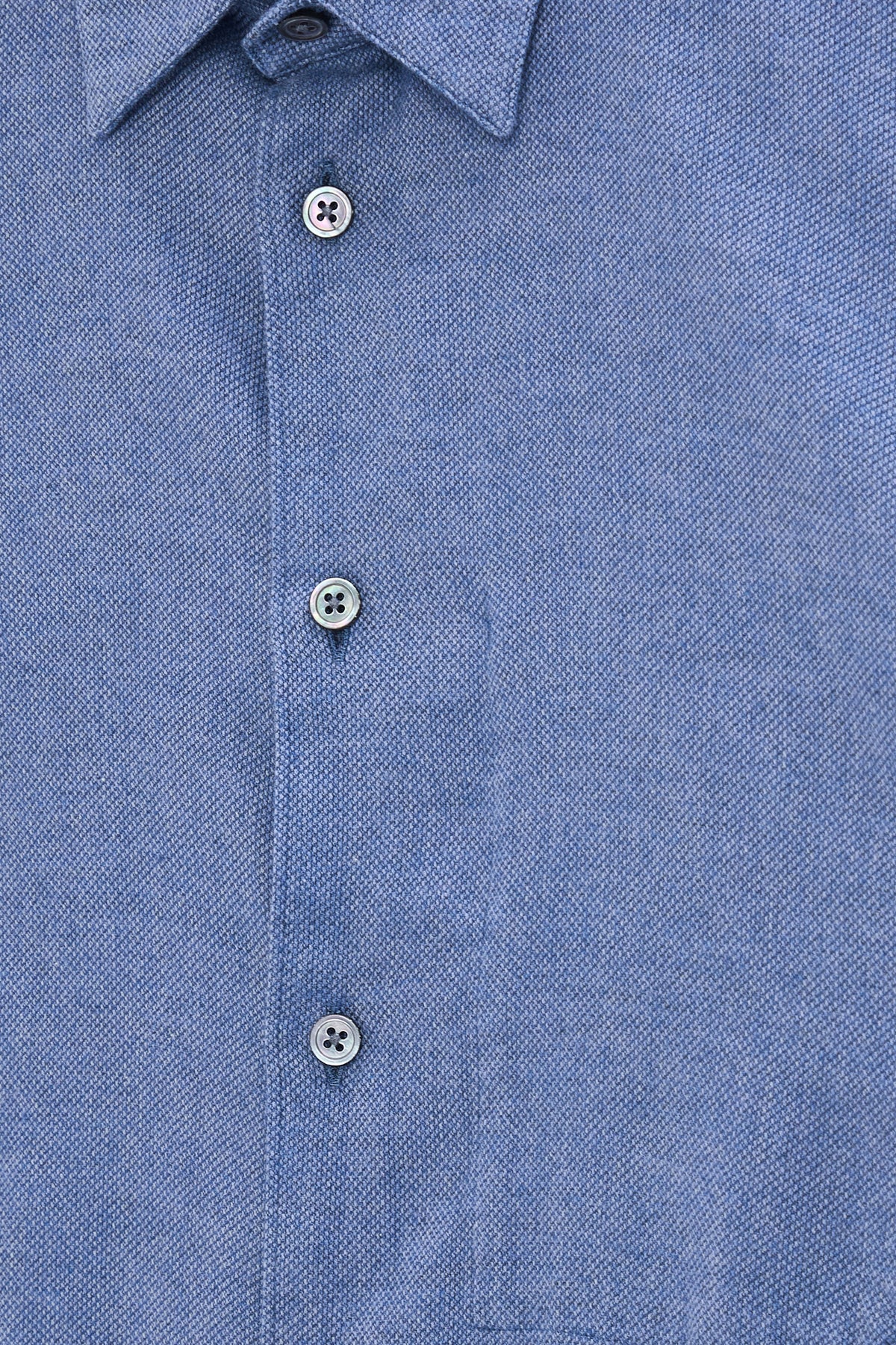 Feel Good Shirt in Steel Blue Organic Cotton and Tencel