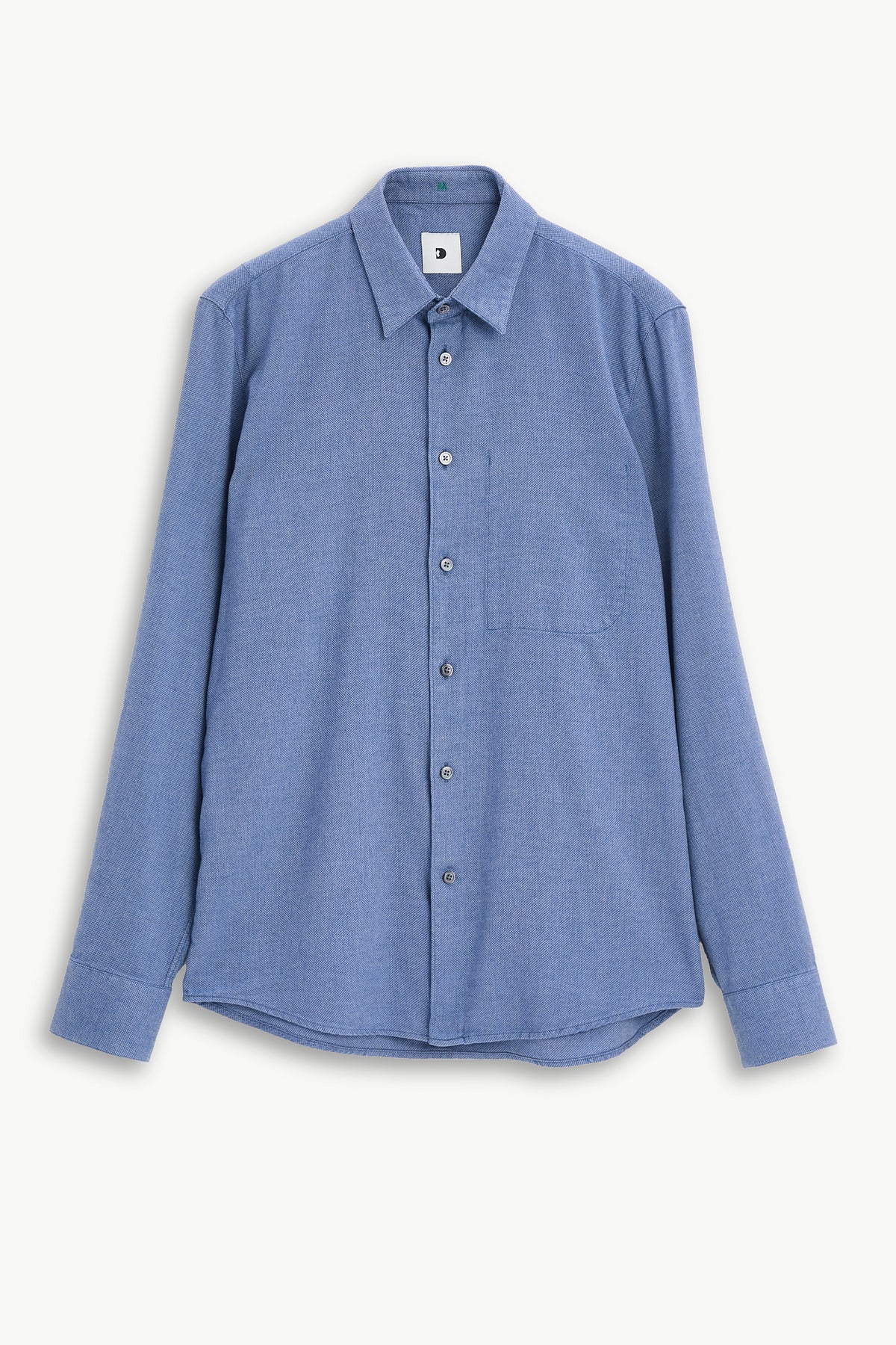 Feel Good Shirt in Steel Blue Organic Cotton and Tencel