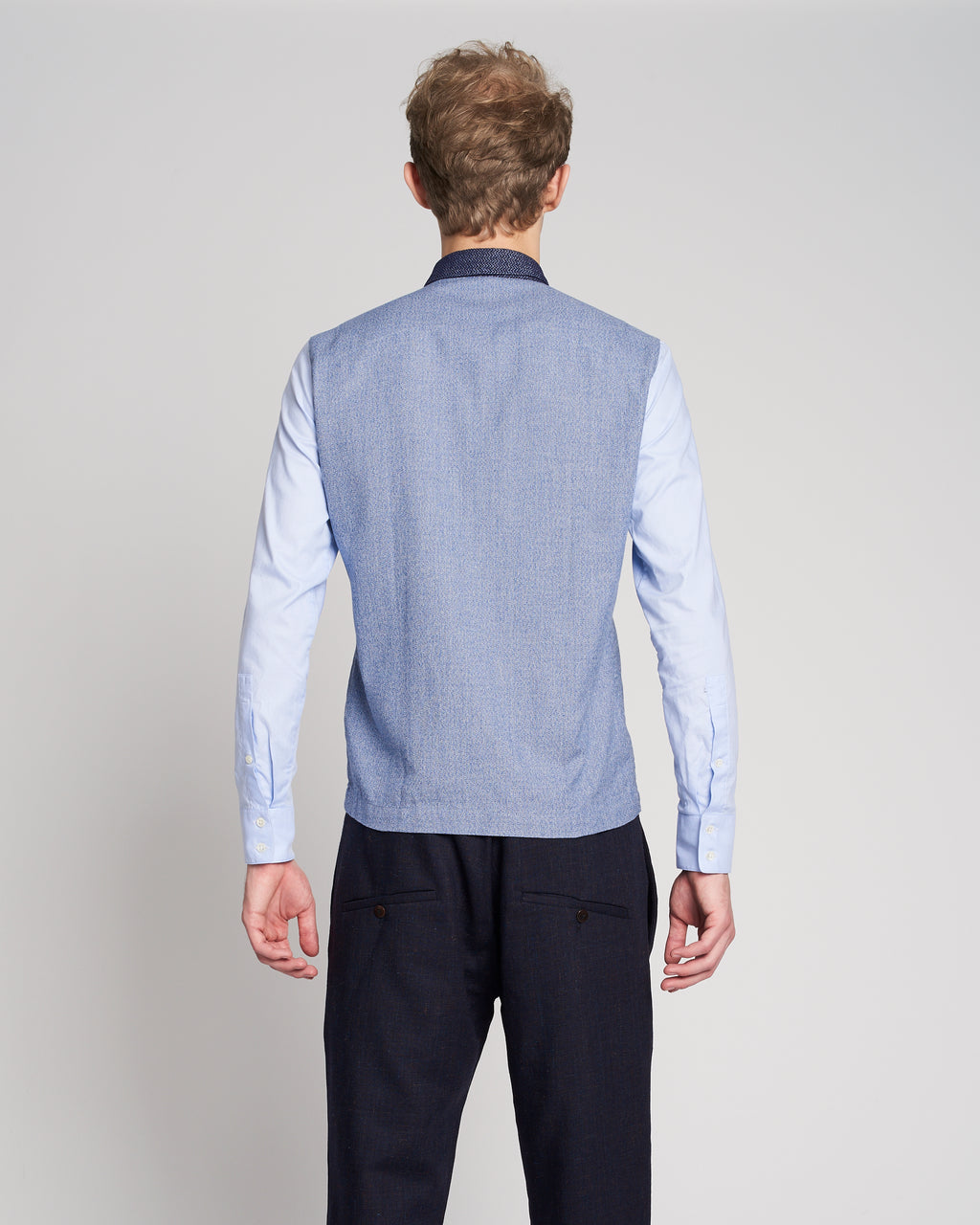 Feel Good Shirt in a Tonal Blue Colour Blocking