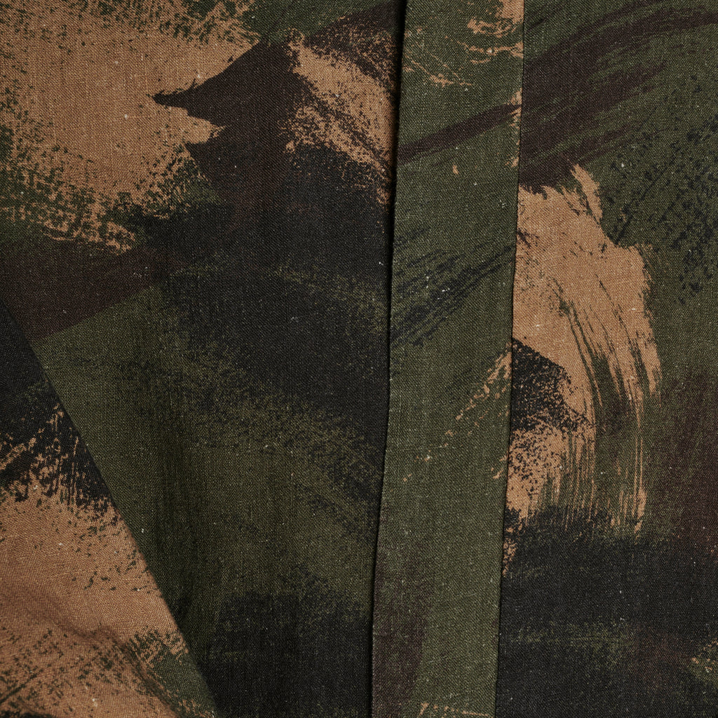 Linen Trousers in Camo Print