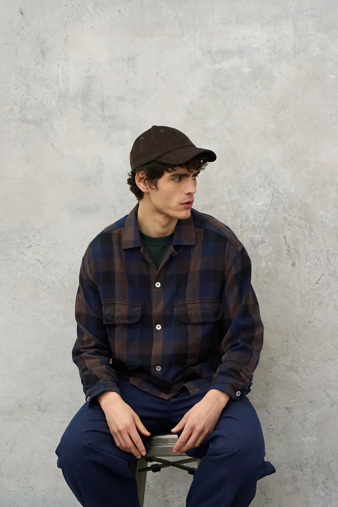 Relaxed Oversized Leisure Shirt in Italian Mix of Cotton and Tencel - Sample