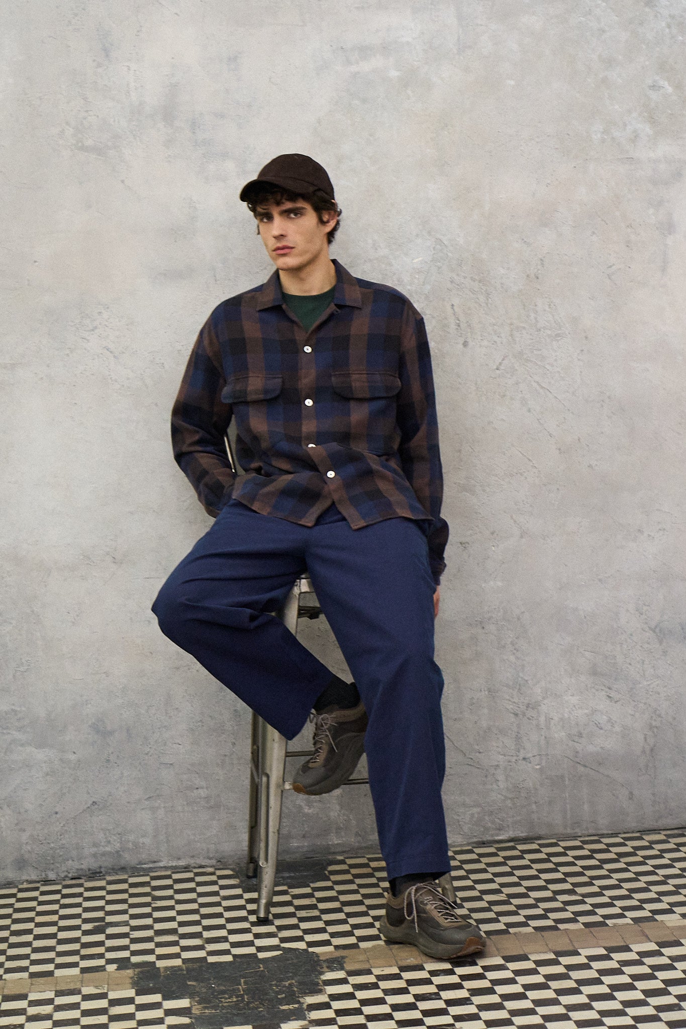 Relaxed Oversized Leisure Shirt in Italian Mix of Cotton and Tencel - Sample