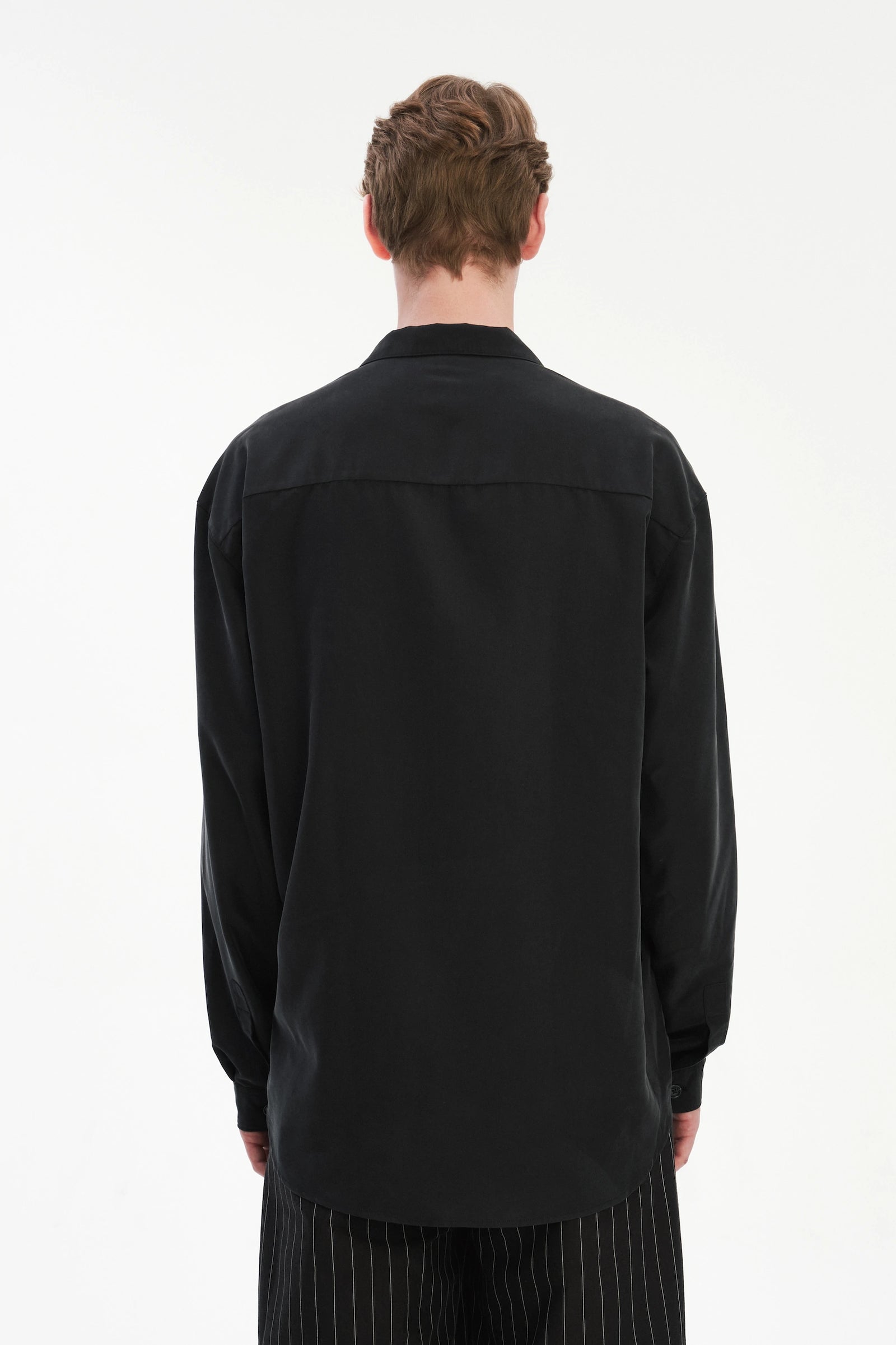 Rotterdam Shirt in a Black Japanese Tencel