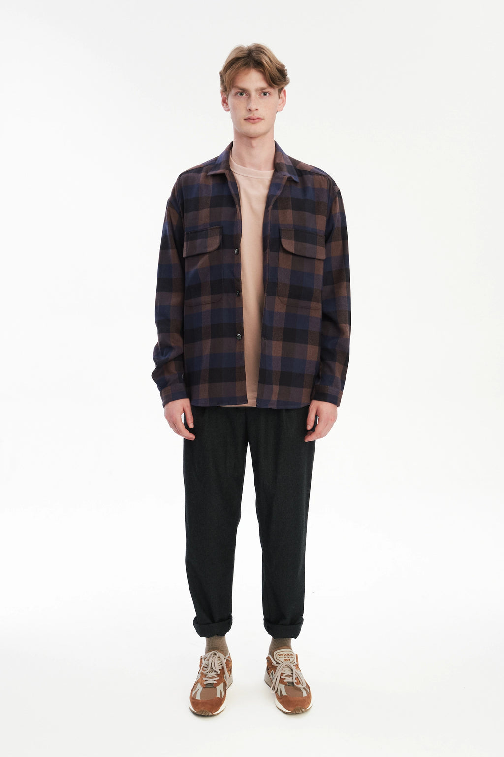 Relaxed Oversized Leisure Shirt in Italian Mix of Cotton and Tencel