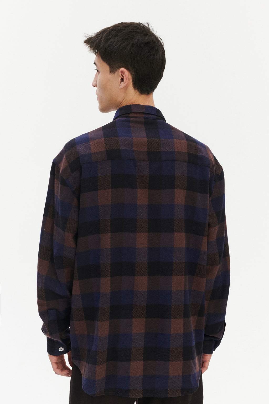 Relaxed Oversized Leisure Shirt in Italian Mix of Cotton and Tencel