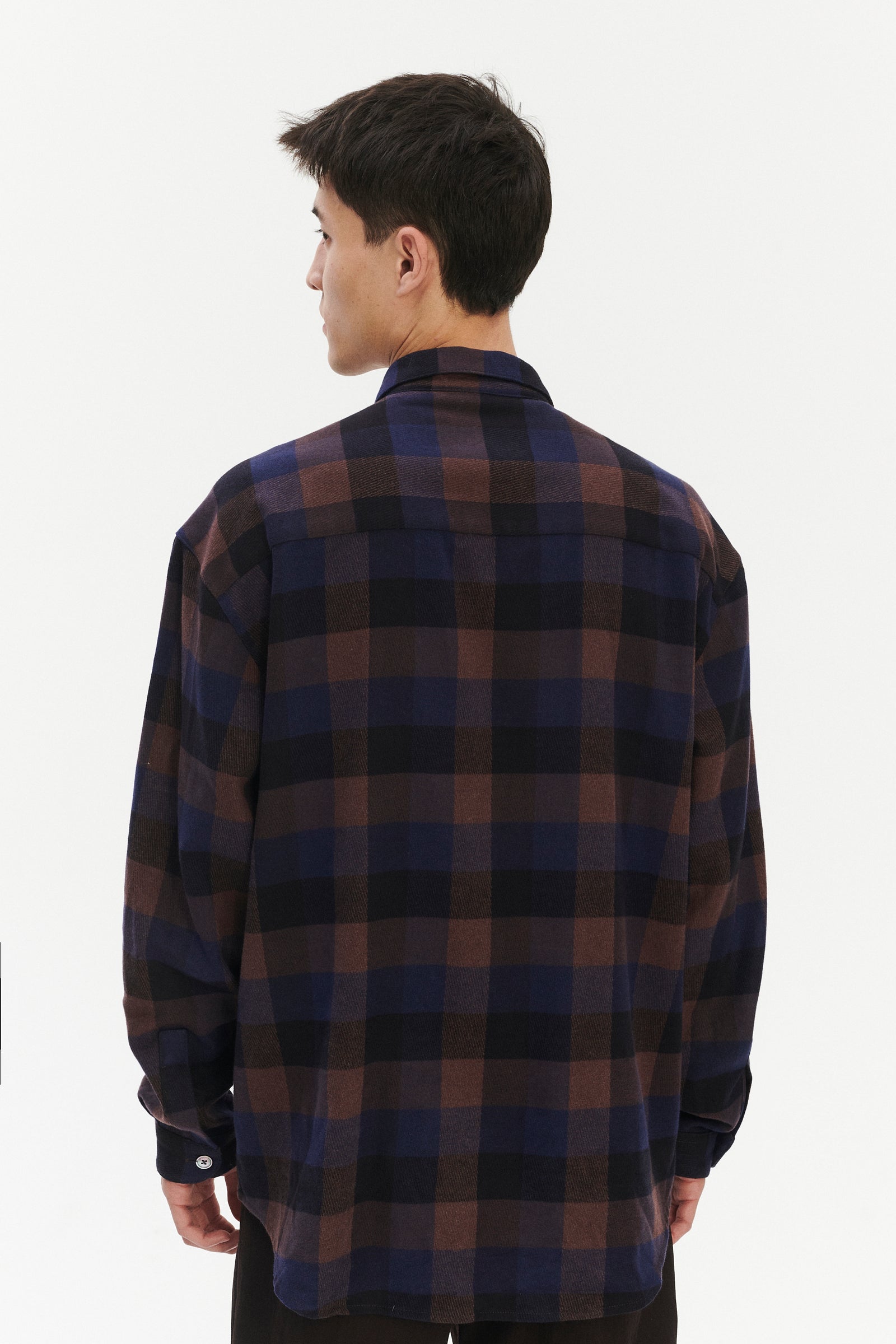 Relaxed Oversized Leisure Shirt in Italian Mix of Cotton and Tencel