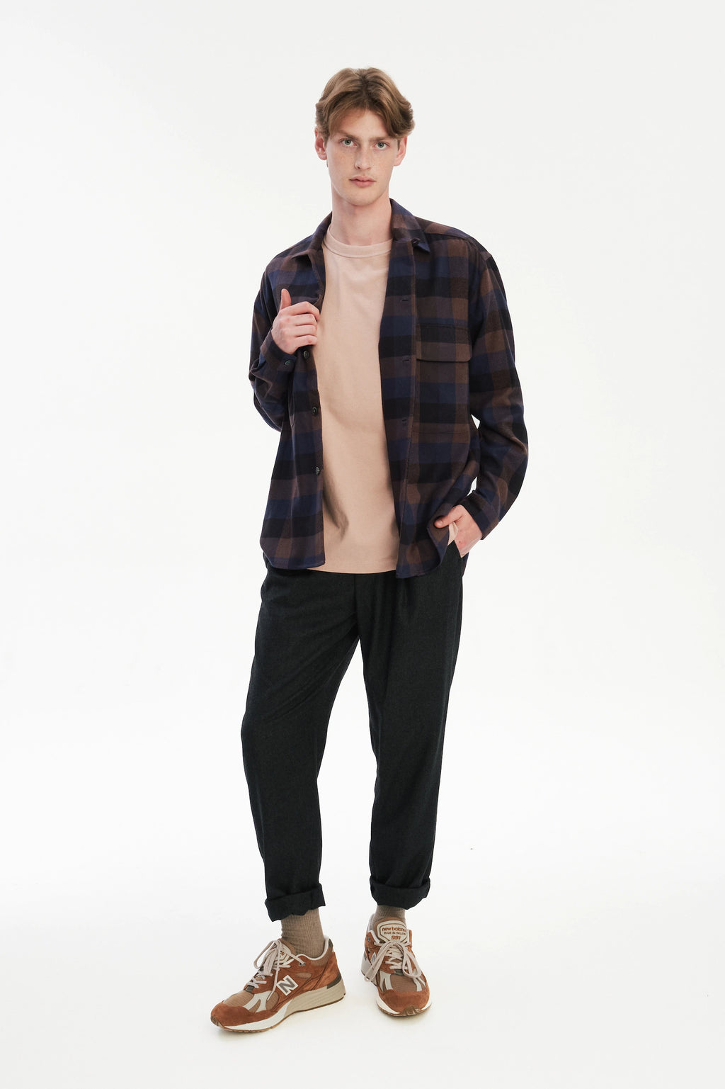 Relaxed Oversized Leisure Shirt in Italian Mix of Cotton and Tencel