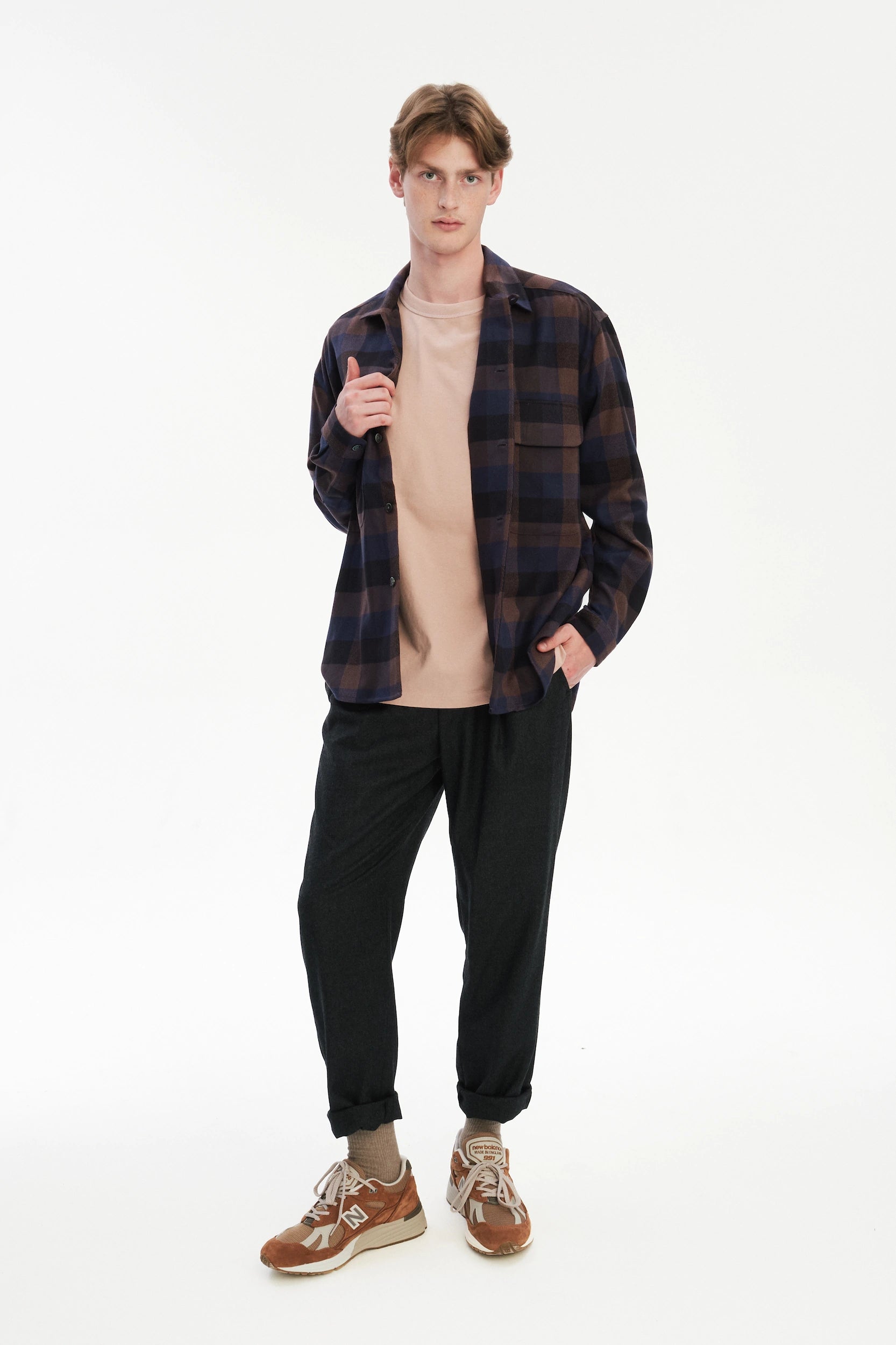 Relaxed Oversized Leisure Shirt in Italian Mix of Cotton and Tencel