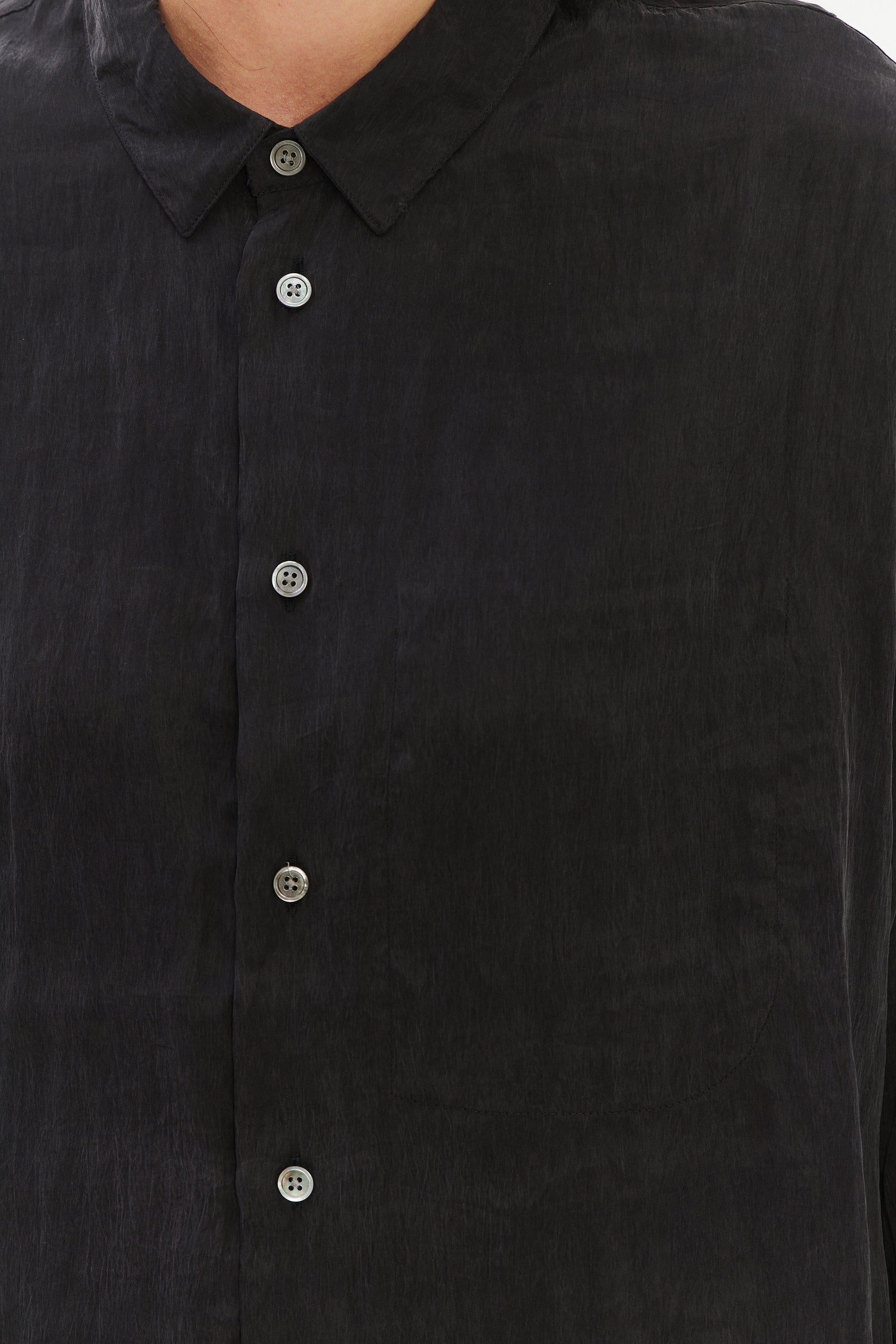 Oversized Arnhem Shirt  in an Anthracite Japanese Lyocell Blend