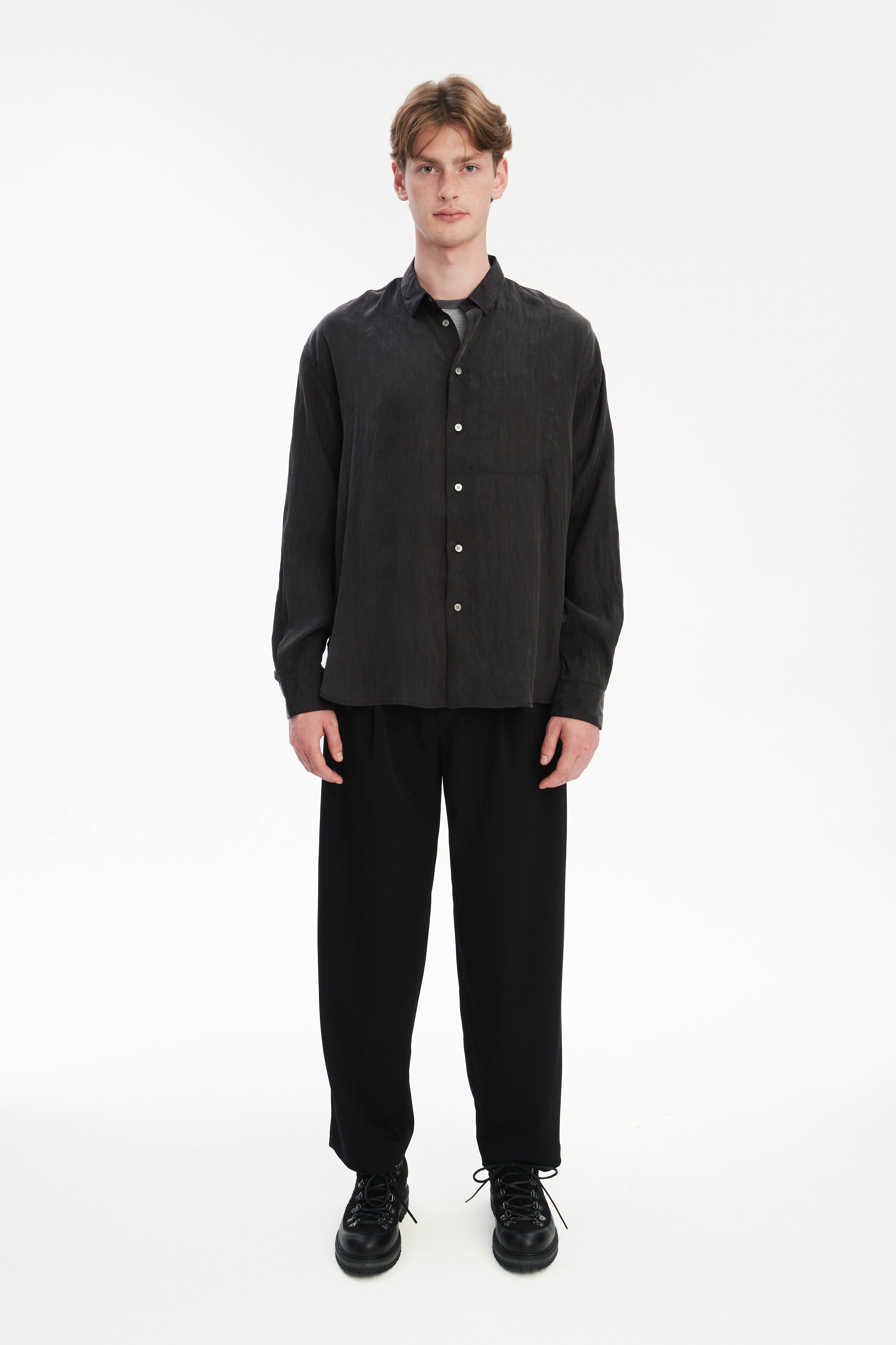 Breda Boxy Shirt in Japanese Lyocell Blend