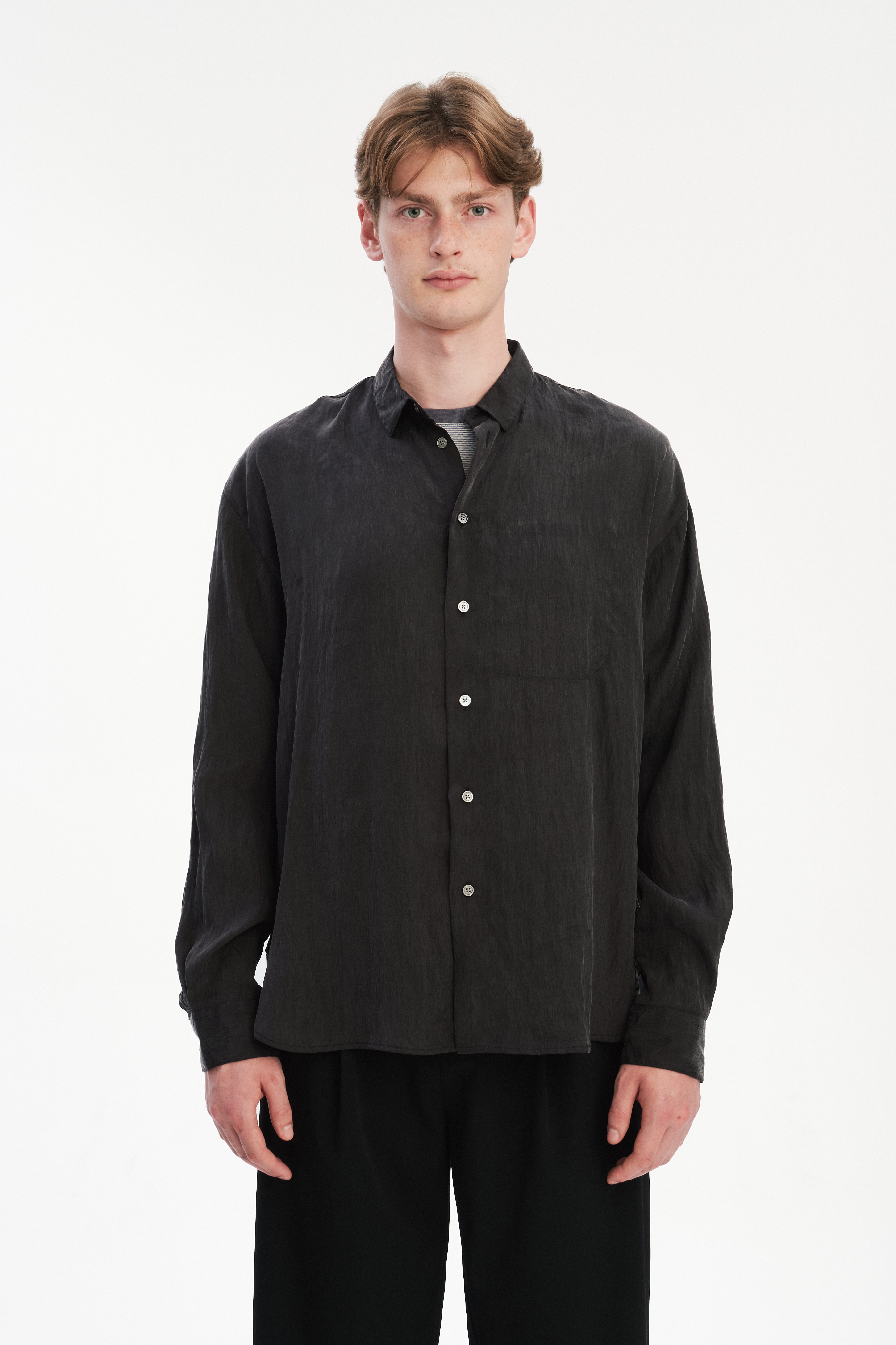 Breda Boxy Shirt in Japanese Lyocell Blend