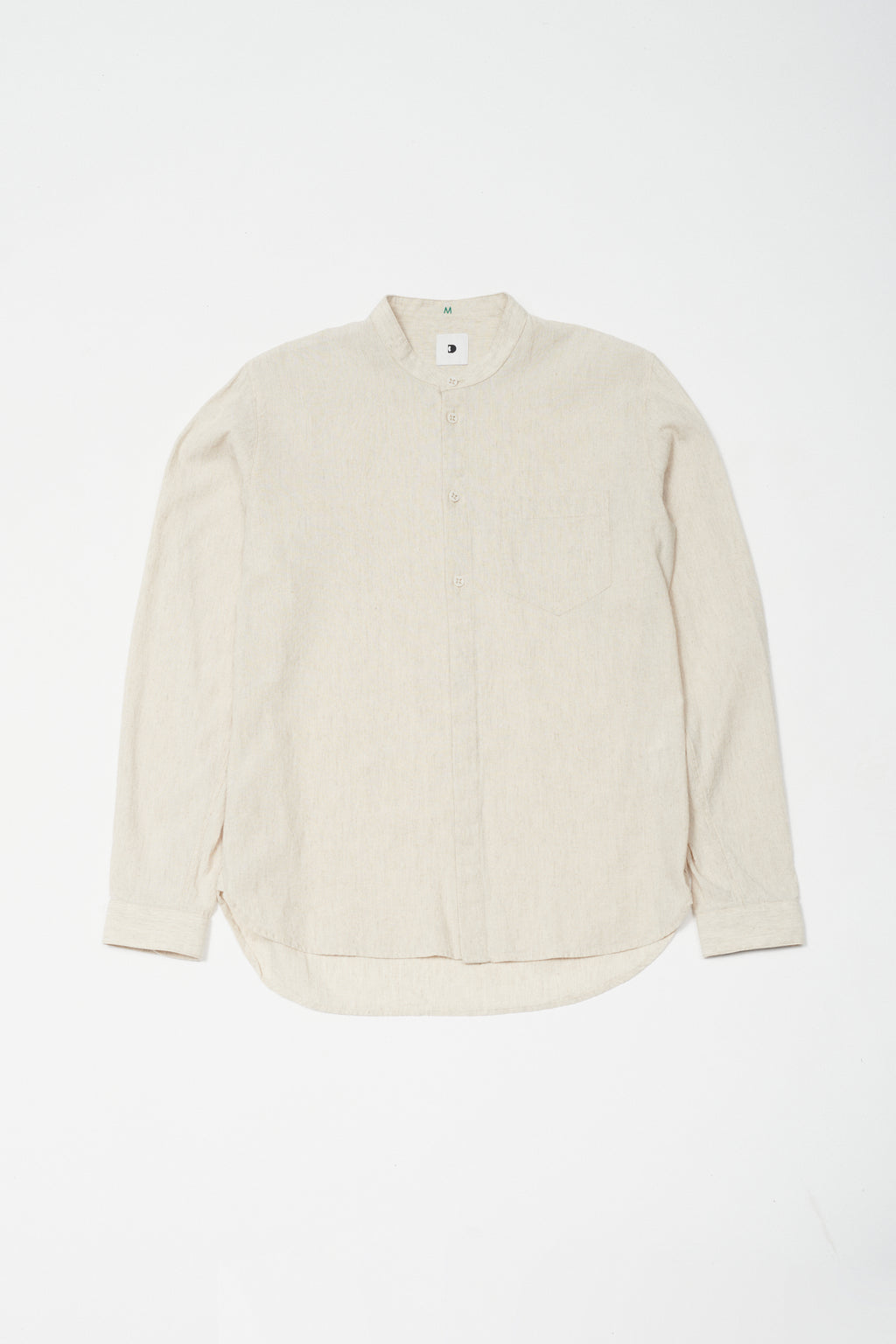 Zen Shirt in a Beige Japanese Organic Cotton and Linen