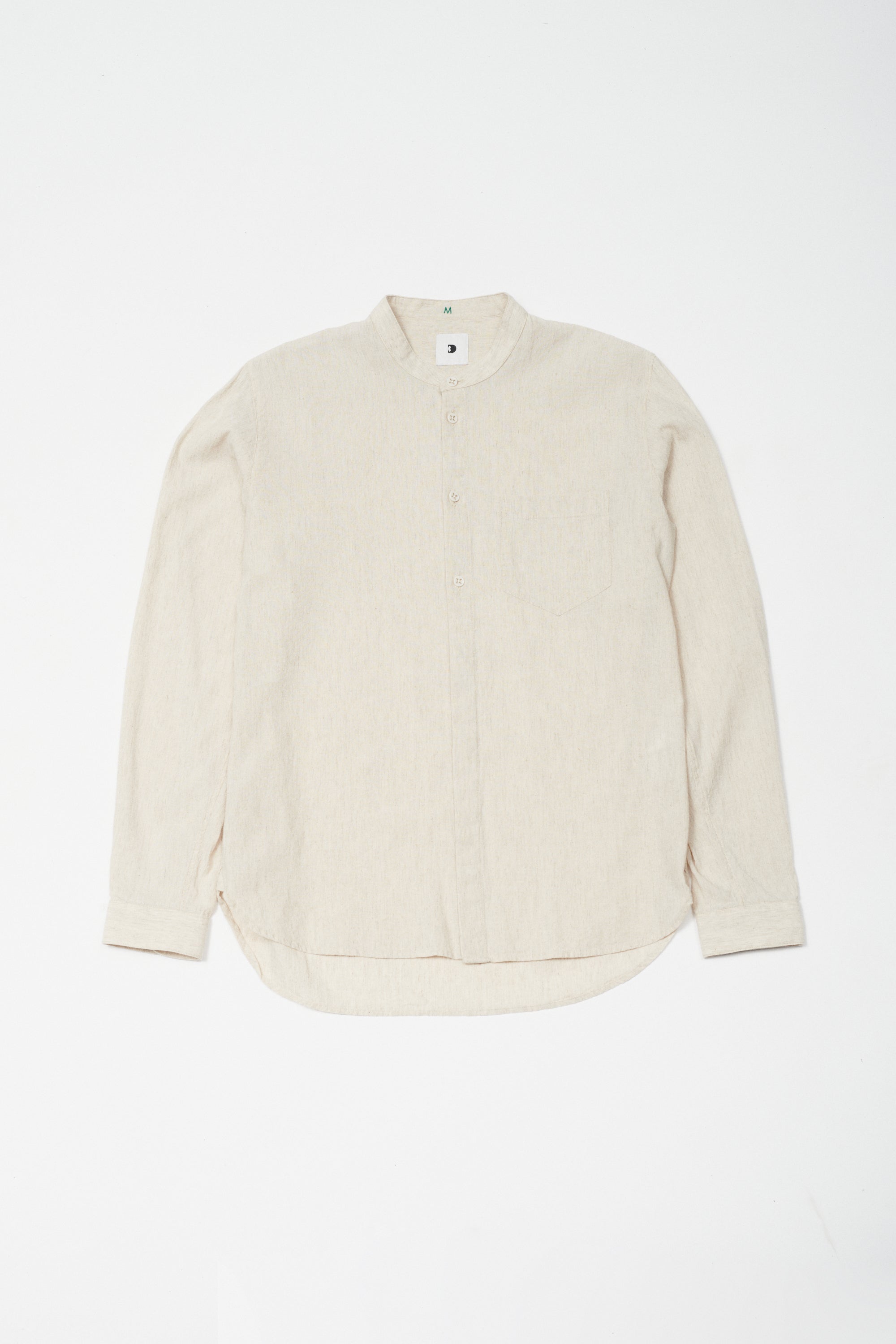 Zen Shirt in a Beige Japanese Organic Cotton and Linen