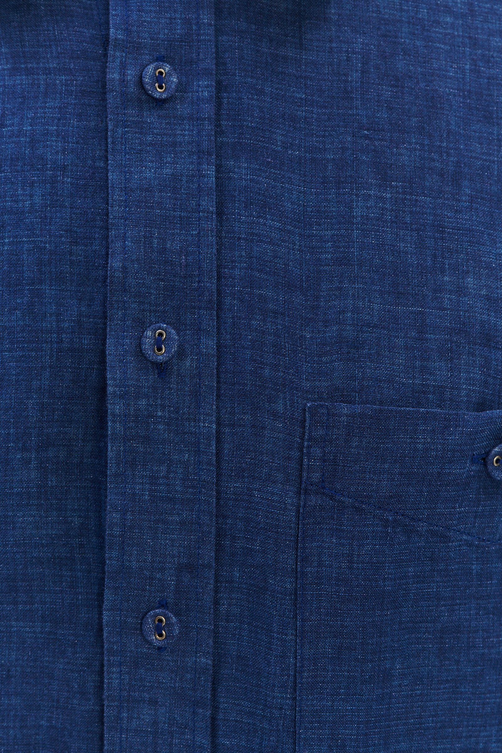 Relaxed Fit Delft Shirt in Cobalt Blue Italian Linen