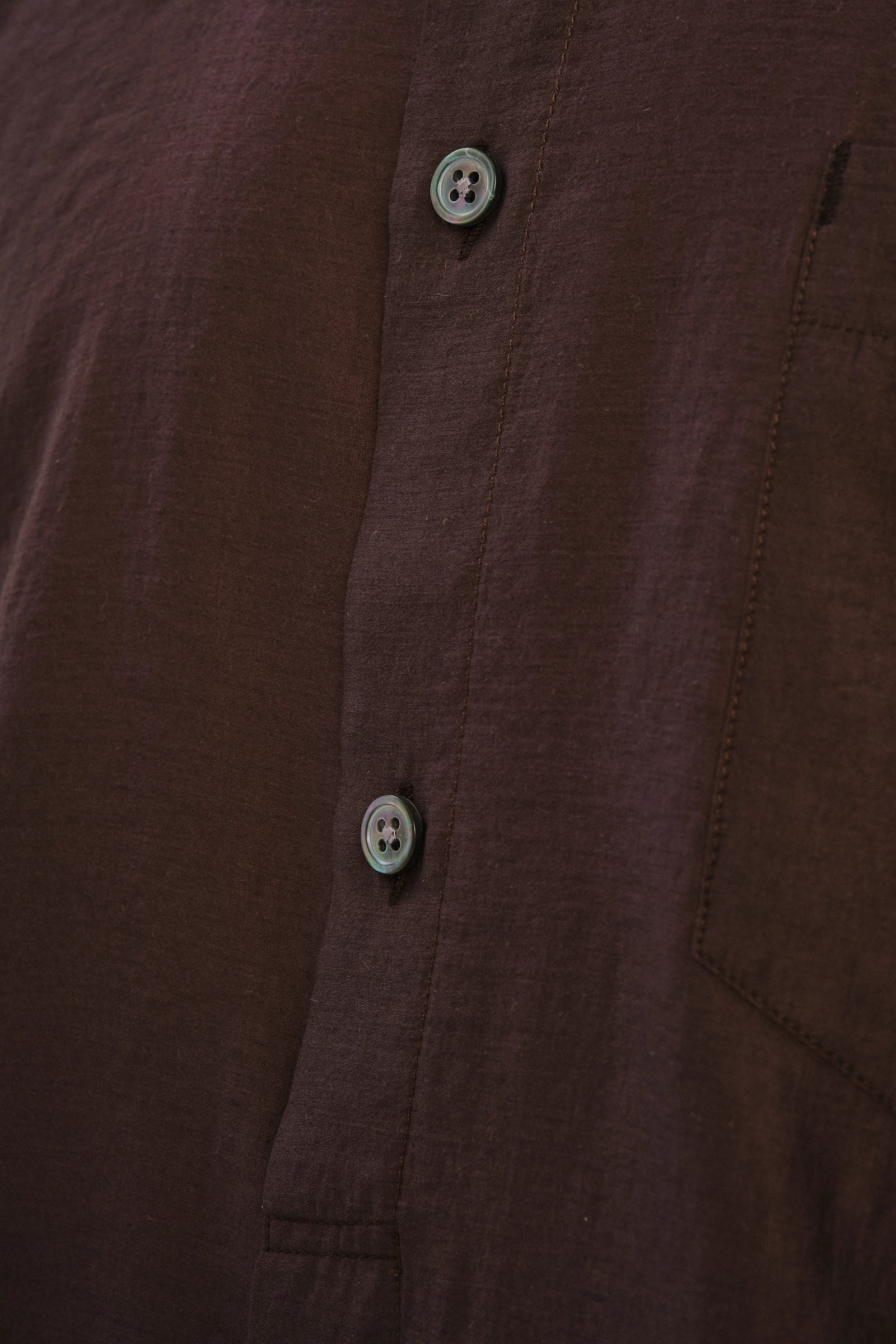 New Zen Shirt in a Coffee Brown Silky Japanese Lyocell Blend