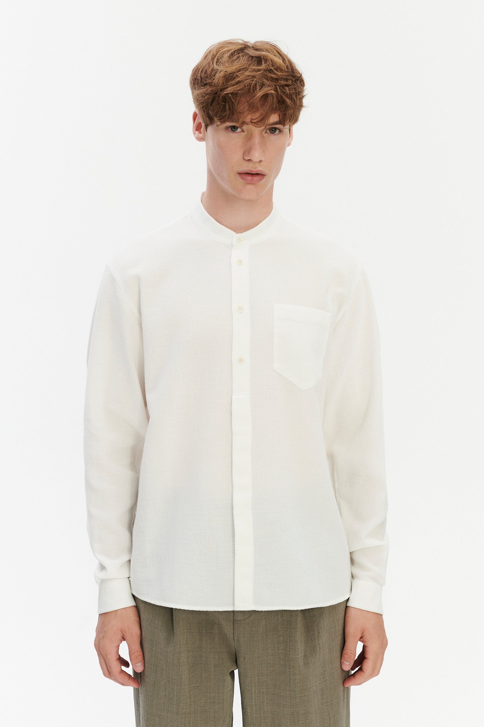 Zen Shirt in a White Airy Portuguese Cotton