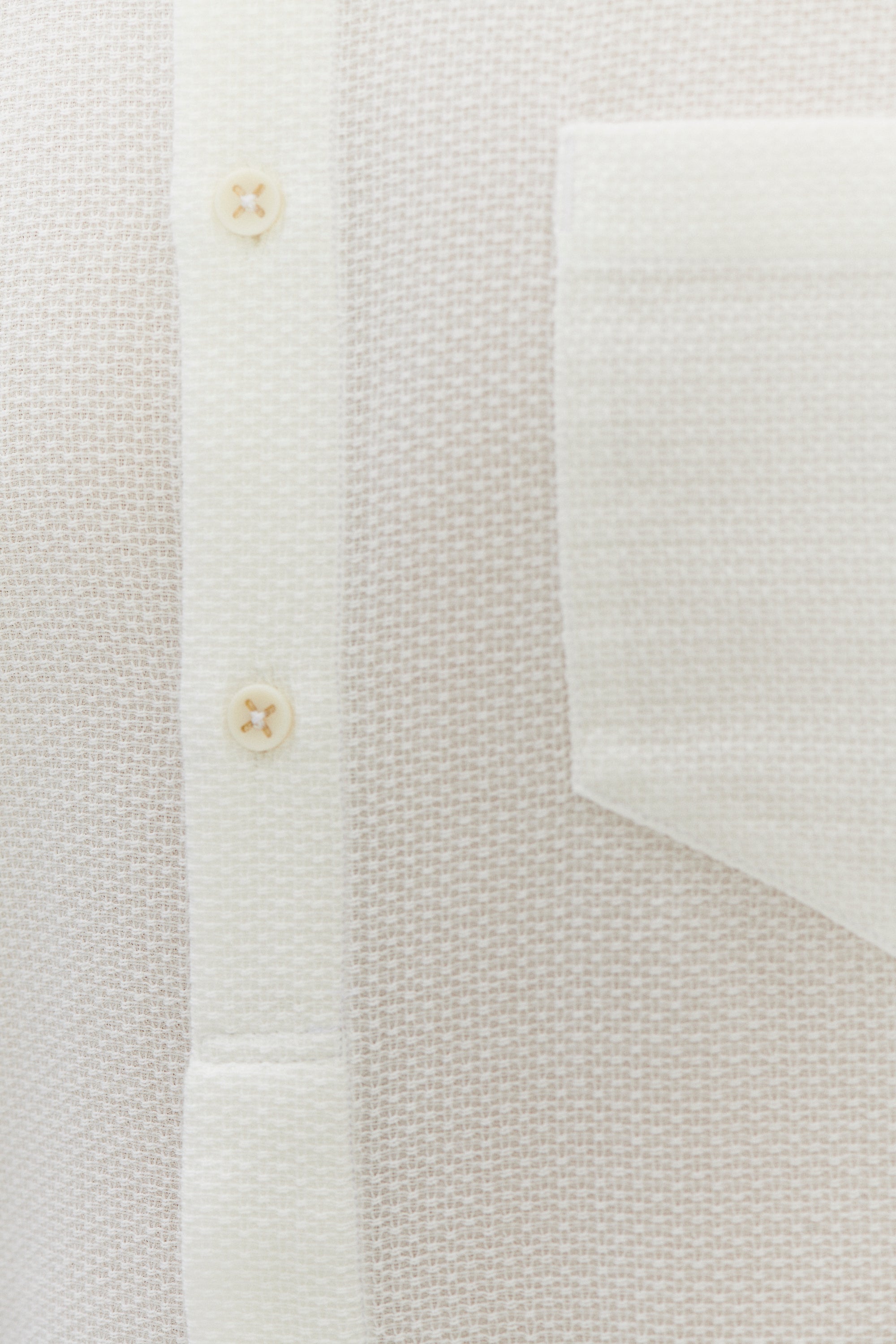 Zen Shirt in Striped Airy and Structural White Cotton