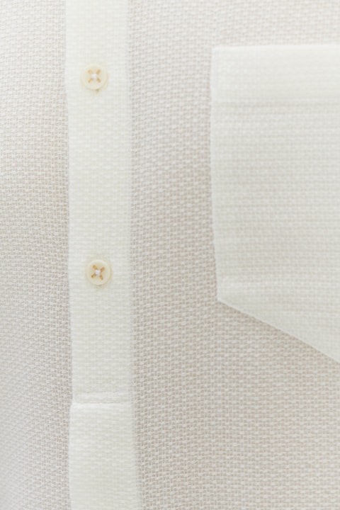 Zen Shirt in a White Airy and Structural Portuguese Cotton