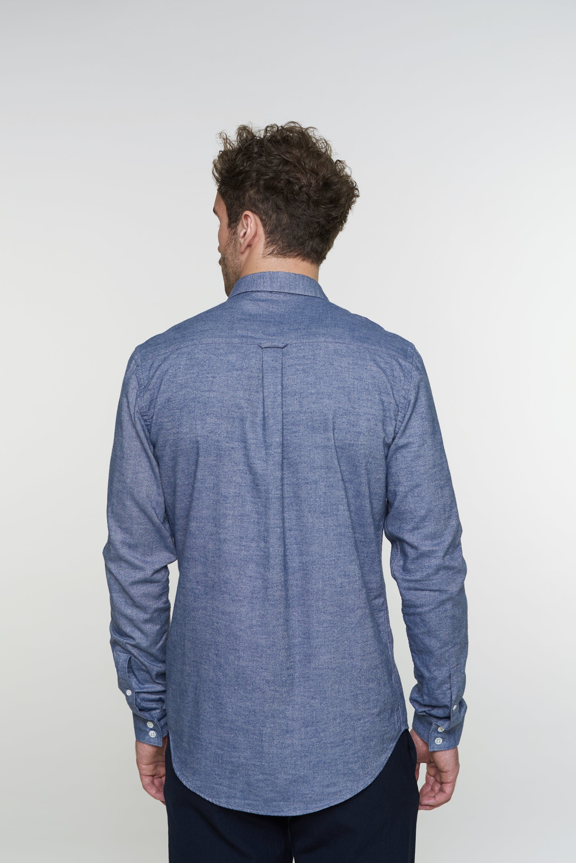 Proper Shirt in Blue Brushed Soft Portuguese Flannel