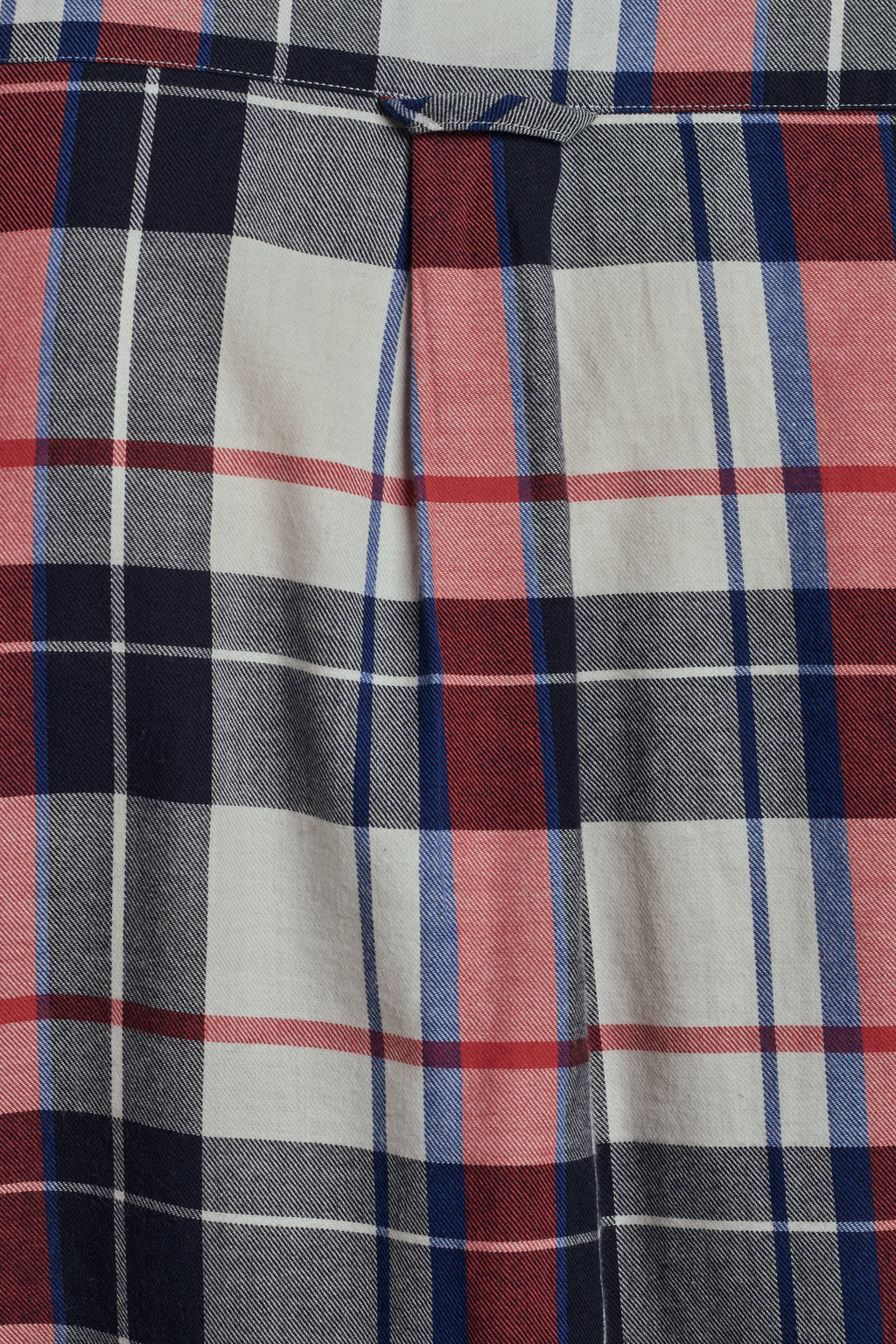 Proper Shirt in a Red, Black, Dark Blue and White Chequered Japanese Cotton Flannel