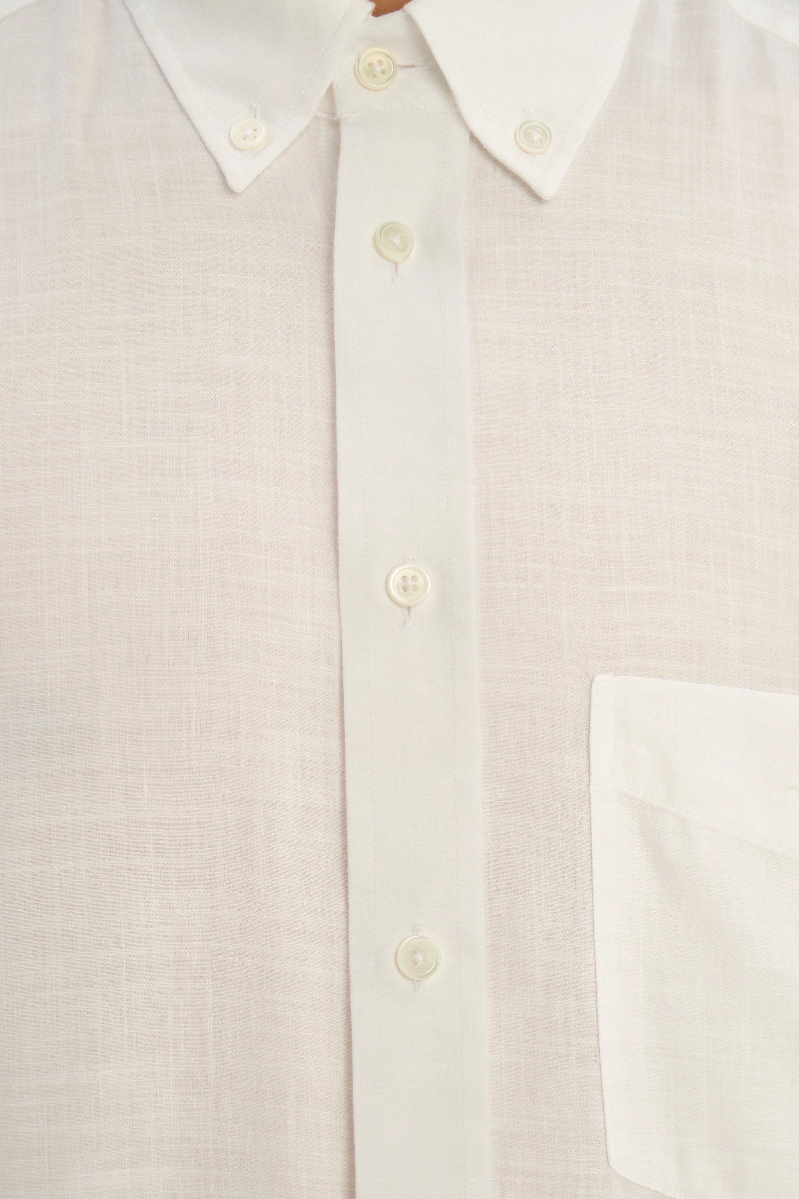 Button Down Shirt in an Airy White Organic Italian Cotton