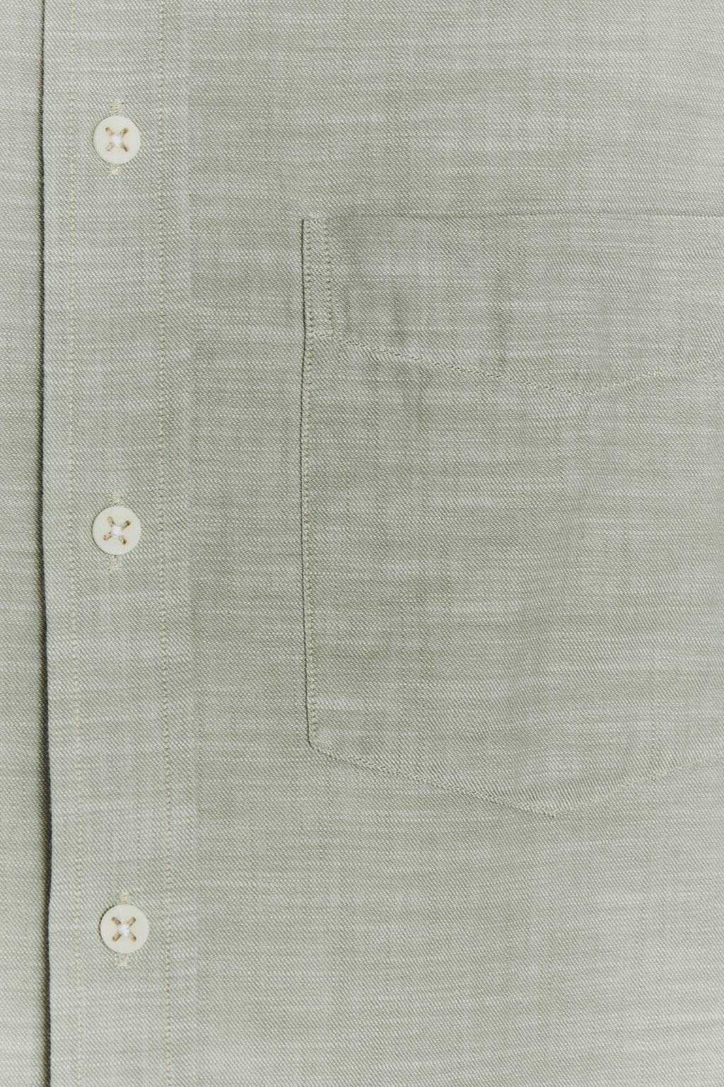 Button Down Shirt in an Airy Olive Green Italian Recycled Cotton