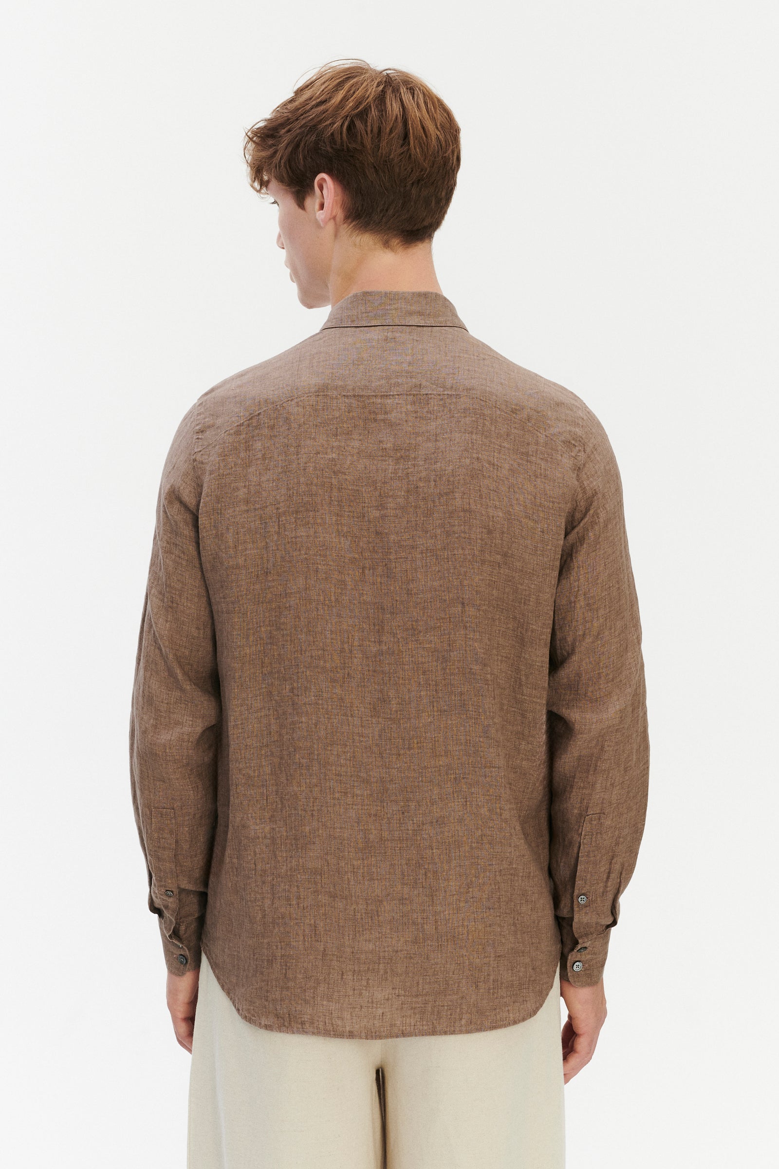 Feel Good Shirt in a Capuccino Brown Pure Italian Linen