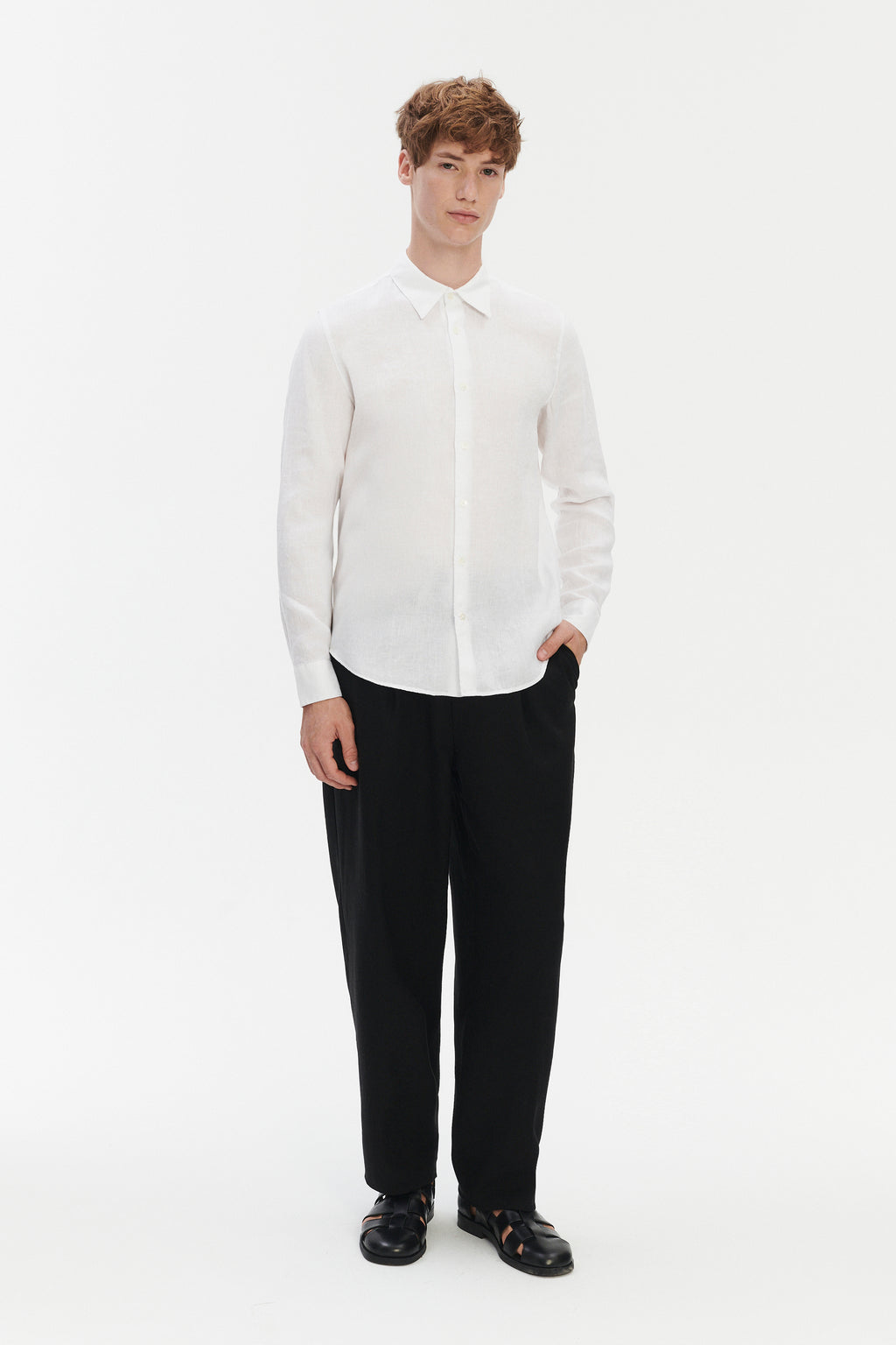 Feel Good Shirt in Pure Italian Linen - White