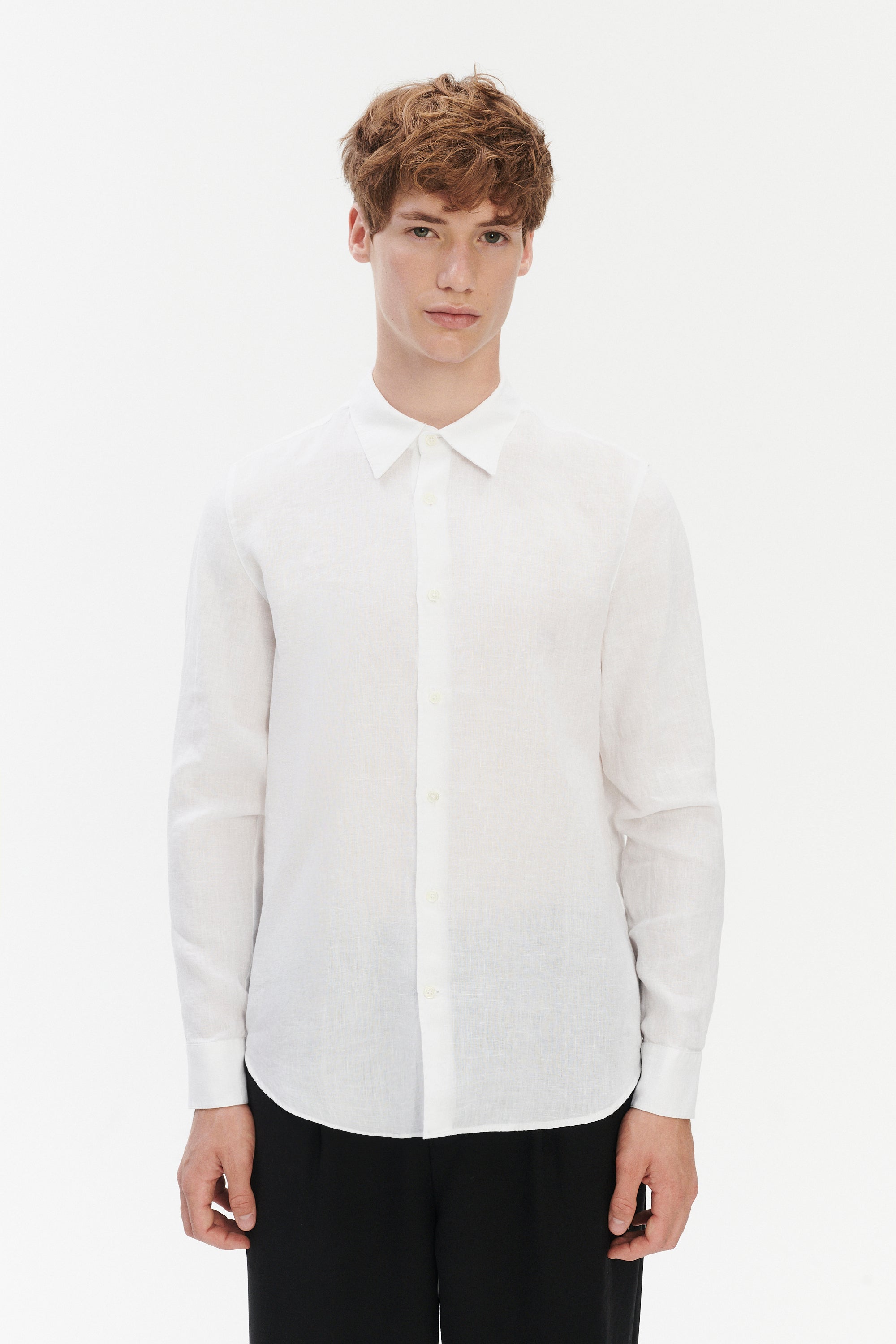 Feel Good Shirt in Pure Italian Linen - White