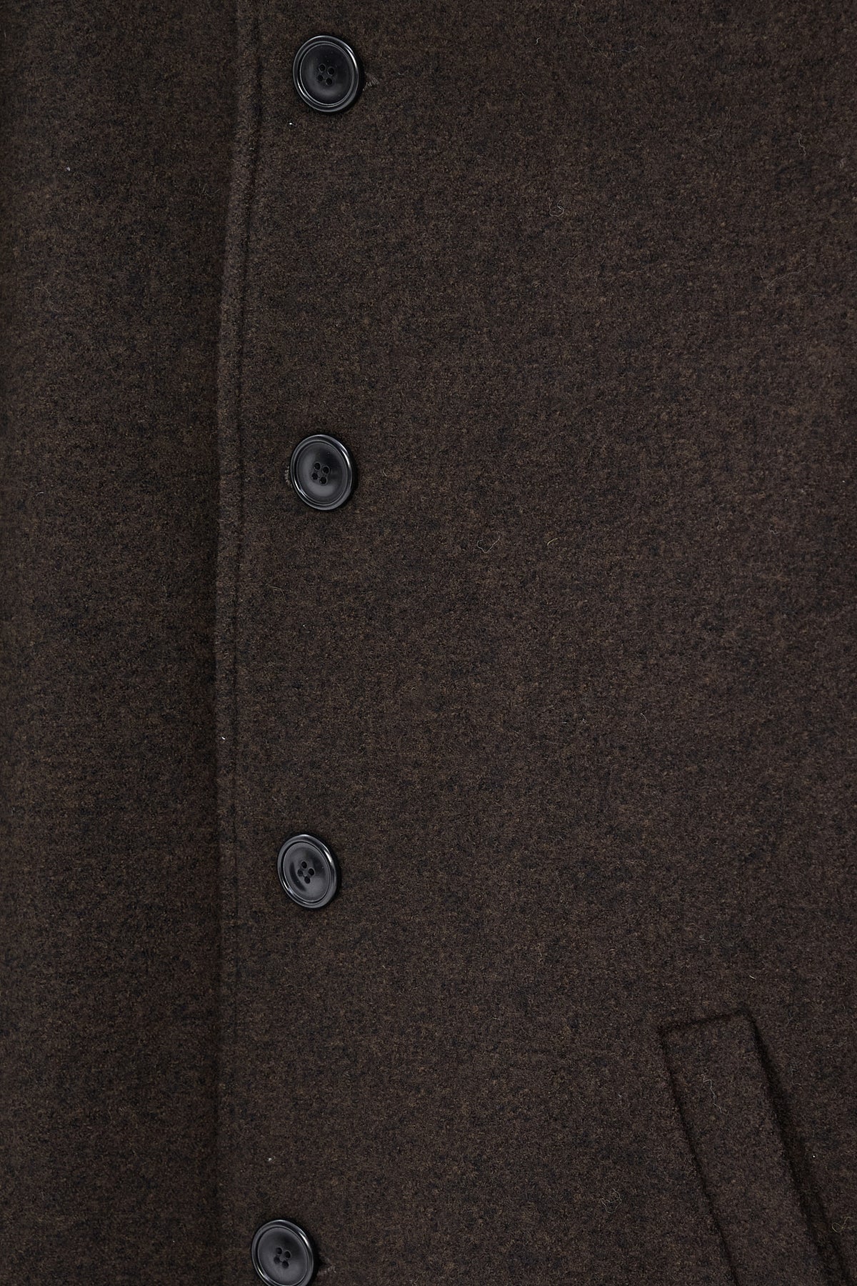Winter Coat in a Dark Chocolate Italian Boiled Wool with MEIDA Thermo Insulation
