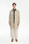Winter Coat in a Beige Japanese Wool with MEIDA Thermo Insulation