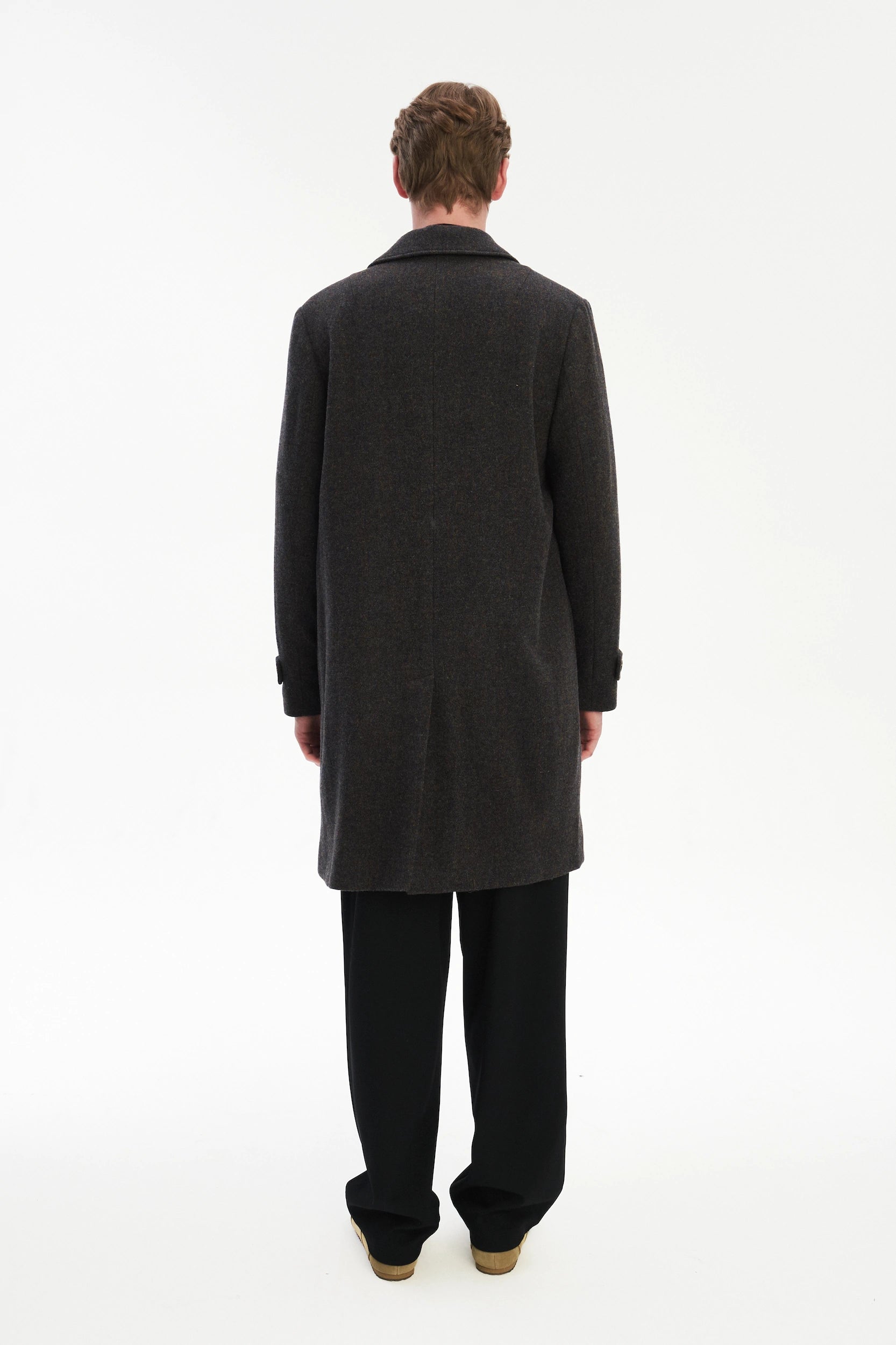 Winter Coat in a Brown Japanese Wool with MEIDA Thermo Insulation