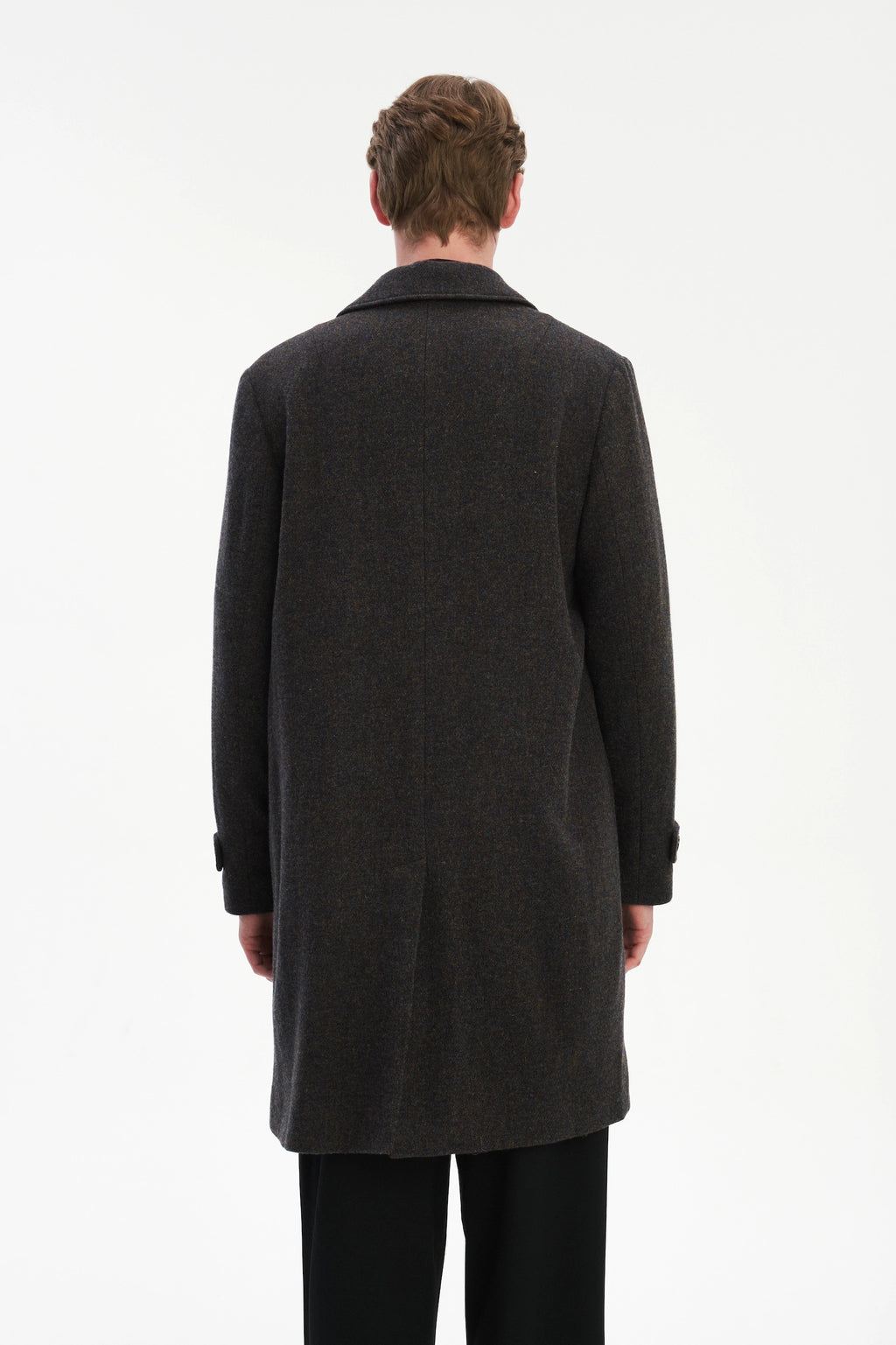 Winter Coat in a Brown Japanese Wool with MEIDA Thermo Insulation