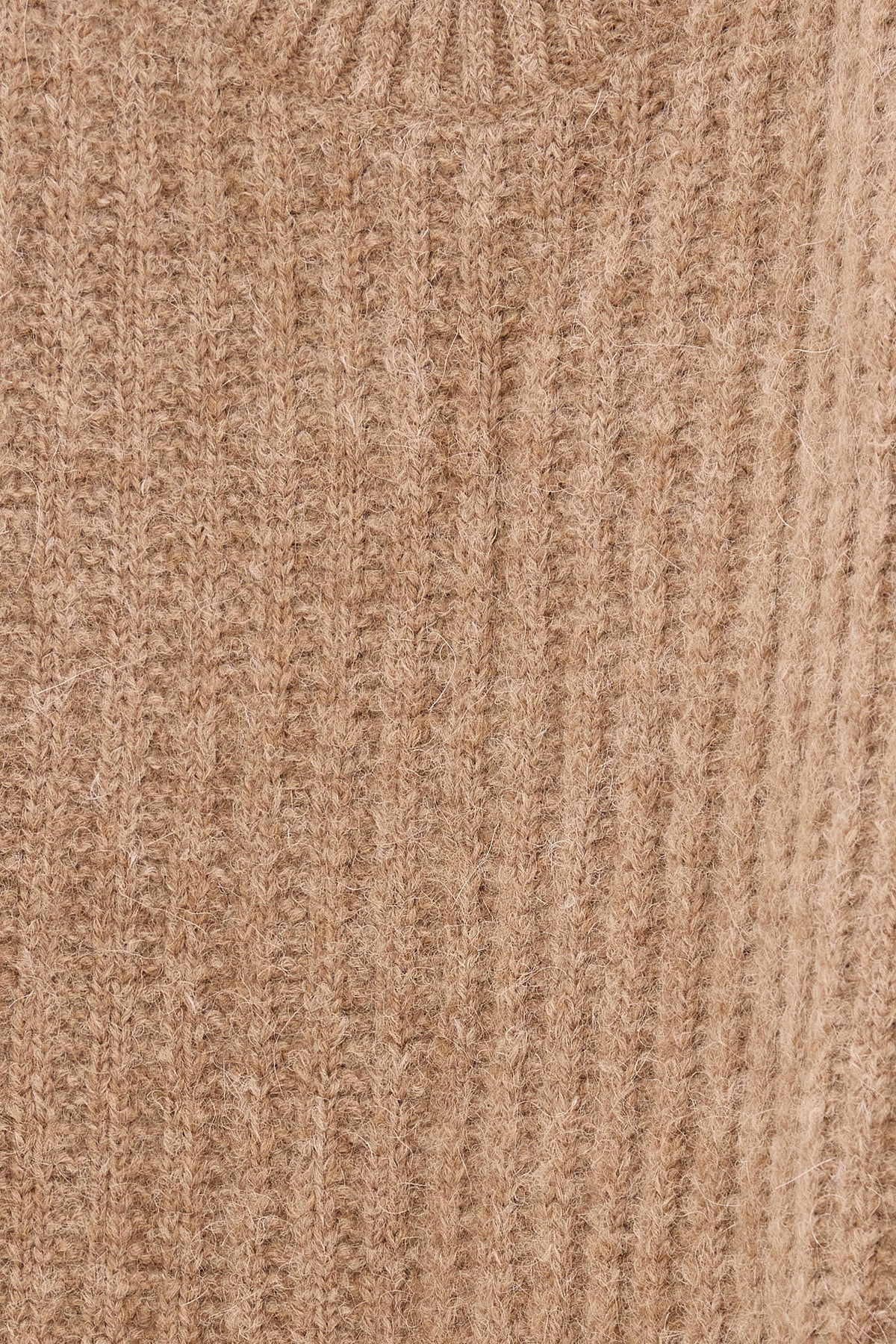 Crewneck Sweater in a Rusty Beige Extra Soft Italian Alpaca & Lambs Wool