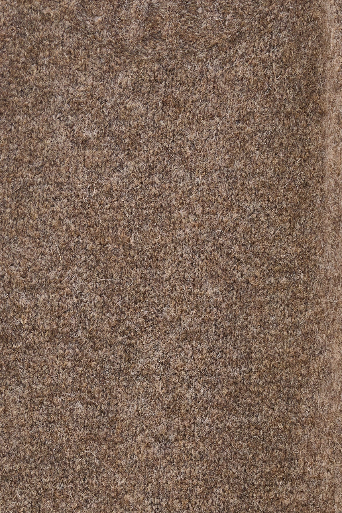 Crewneck Sweater in a Cinnamon Brown Brushed Sustainable Alpaca Wool