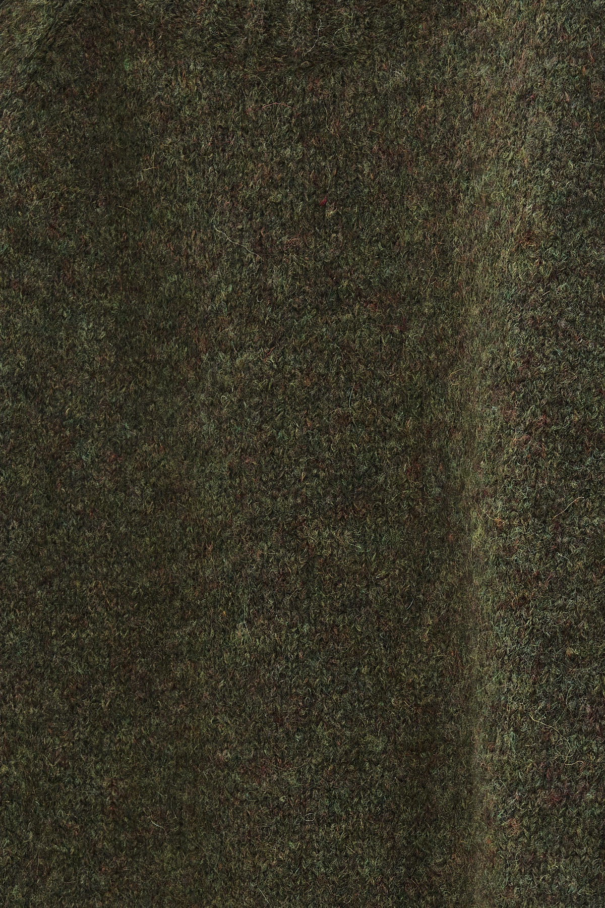 Crewneck Sweater in a Moss Green Brushed Sustainable Alpaca Wool