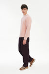Pre-Order: Brushed Sustainable Alpaca Wool Crewneck Sweater in Pink