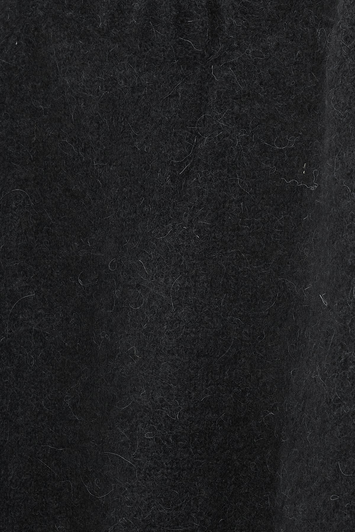 Crewneck Sweater in a Black Brushed Sustainable Alpaca Wool