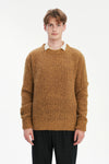 Crewneck Sweater in the Finest Italian Mustard Lambs Wool