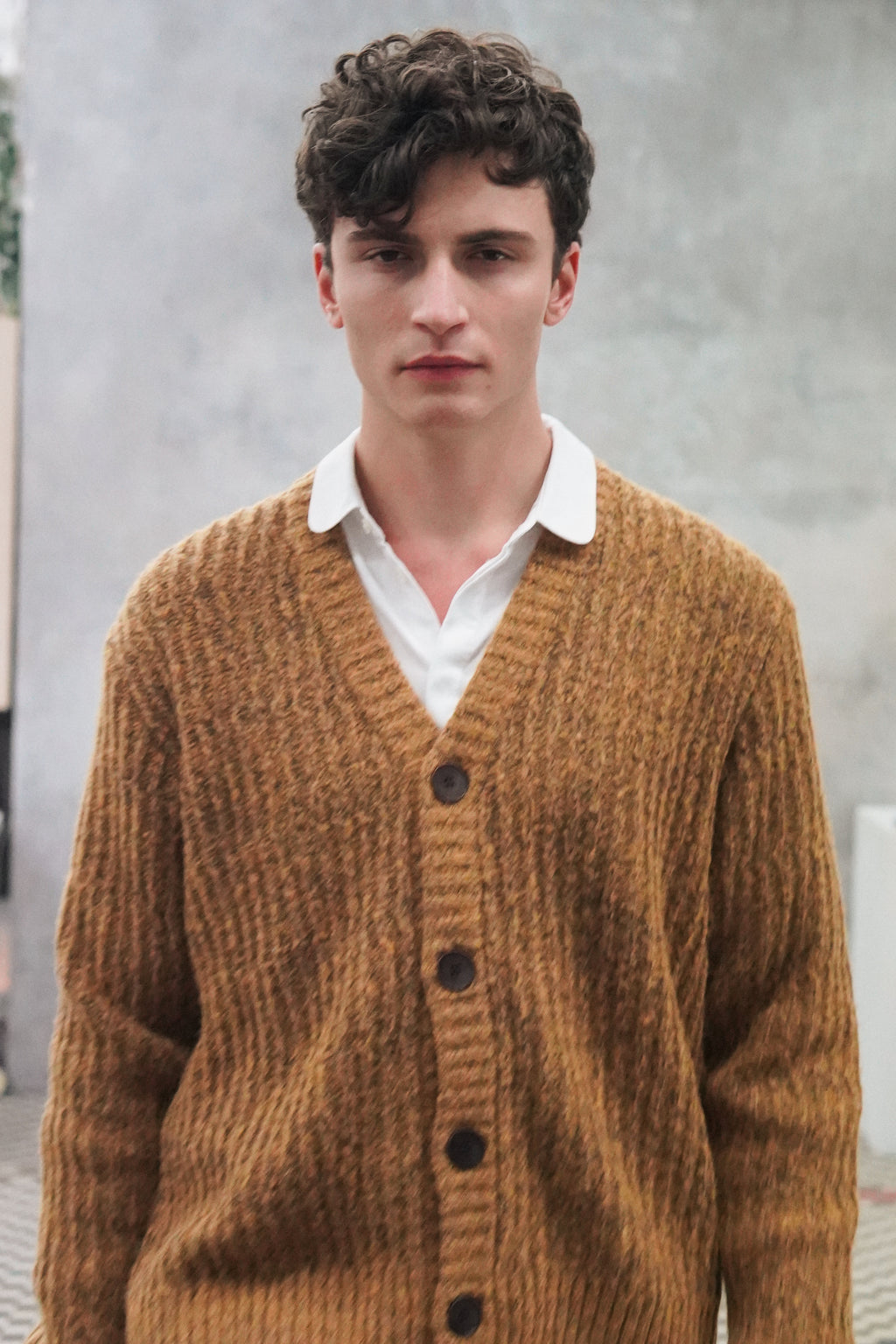 Cardigan in the Finest Red Lambs Wool - Showroom Sample