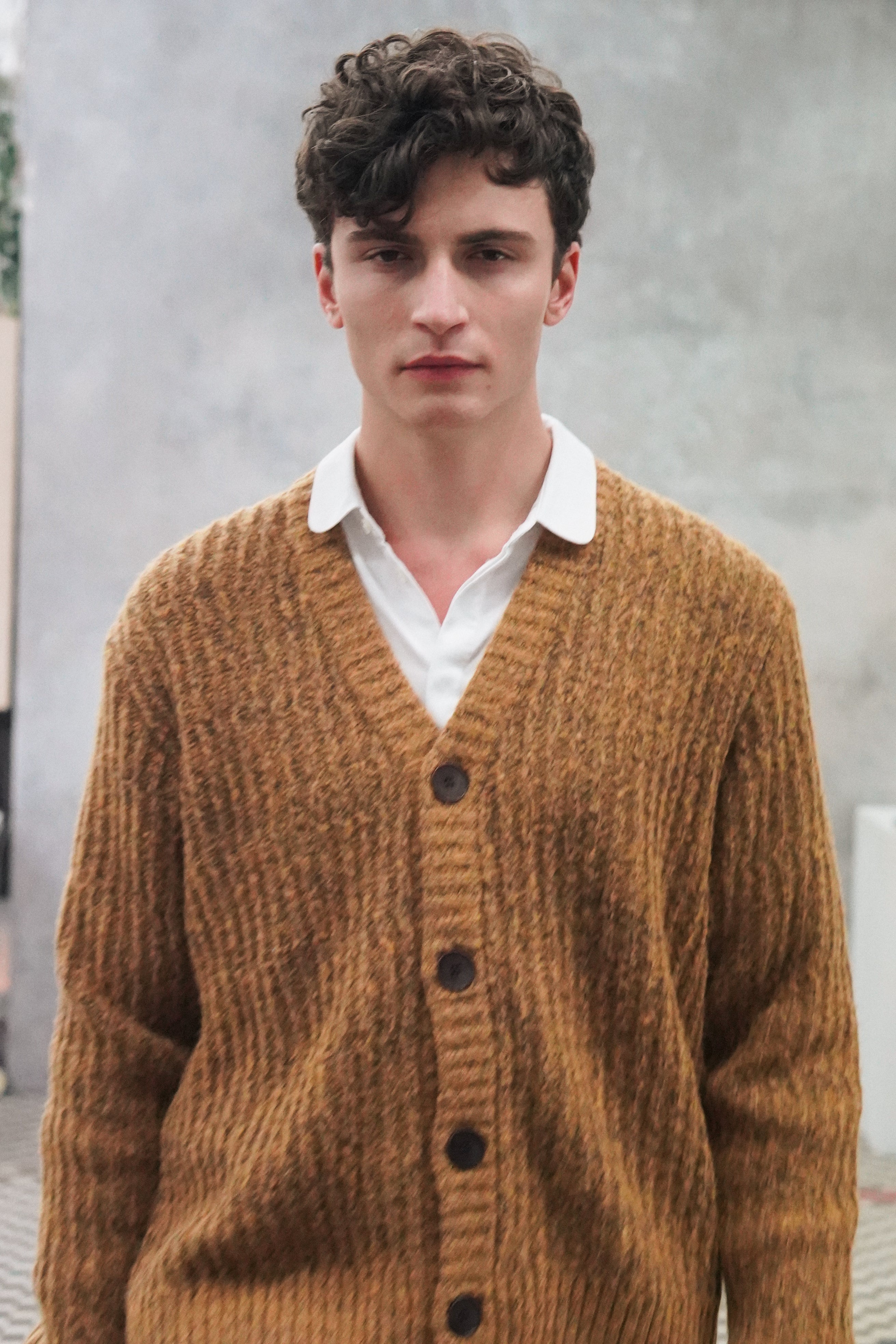 Cardigan in the Finest Red Lambs Wool - Showroom Sample