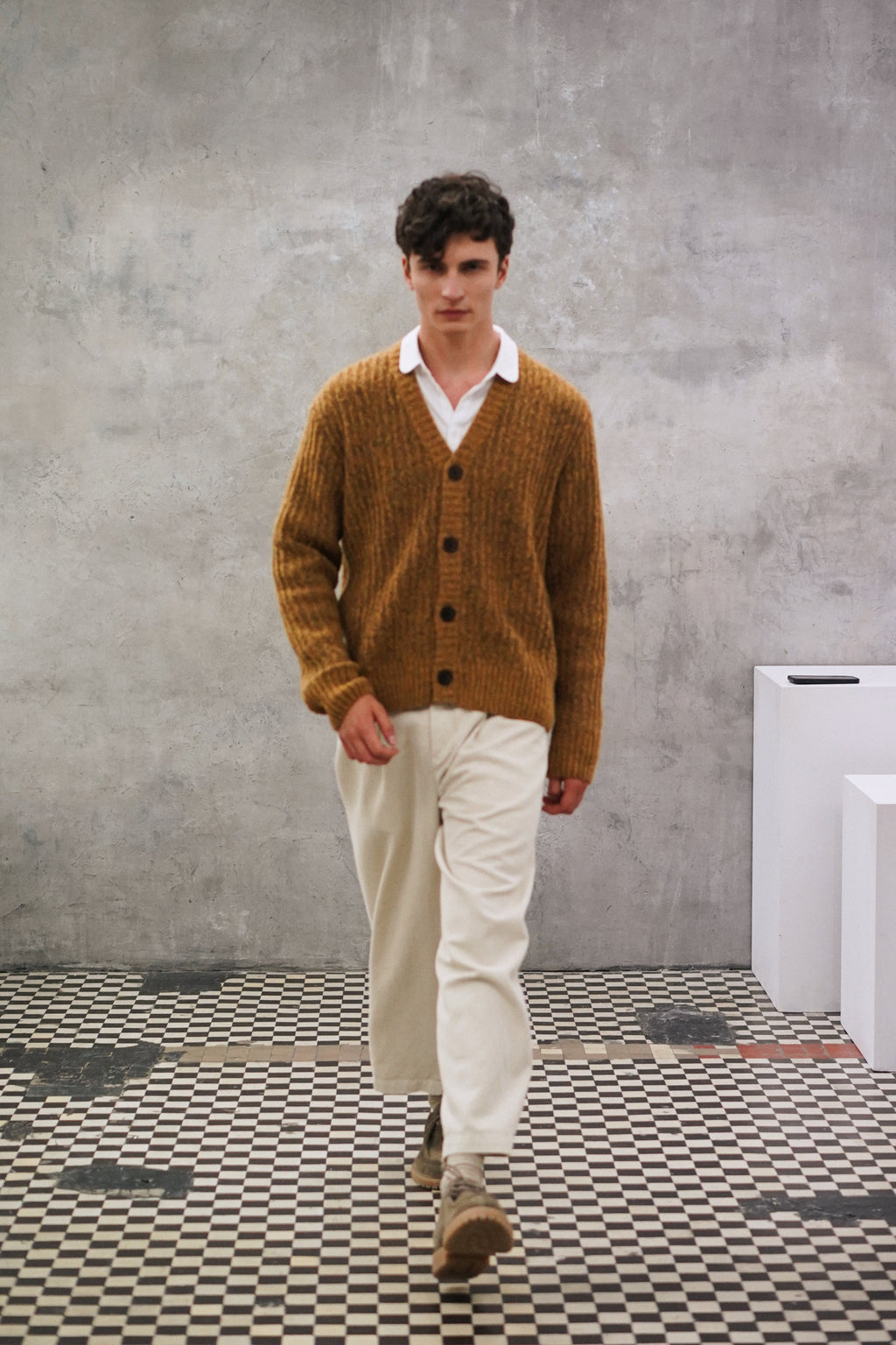 Cardigan in the Finest Red Lambs Wool - Showroom Sample