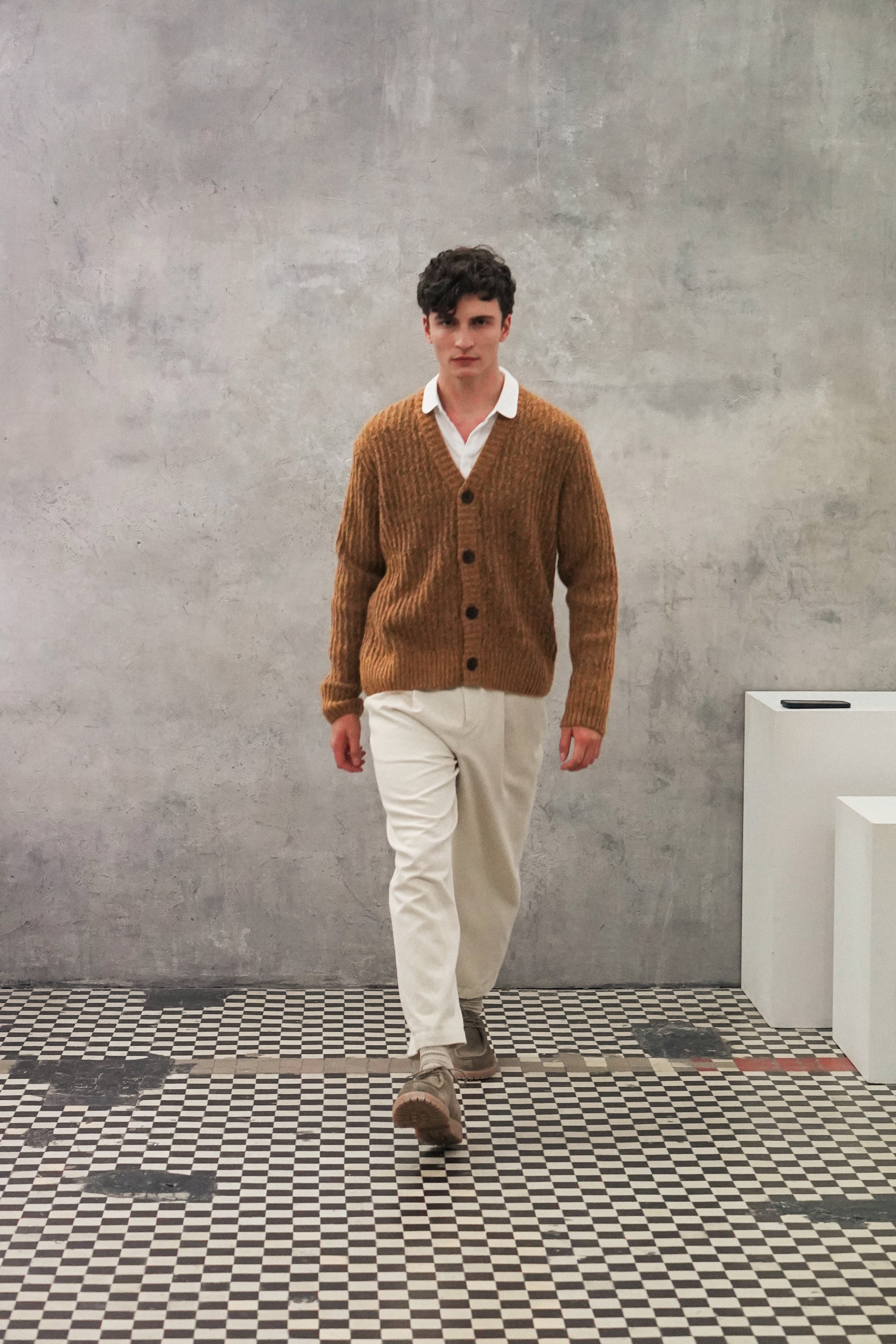 Cardigan in the Finest Red Lambs Wool - Showroom Sample