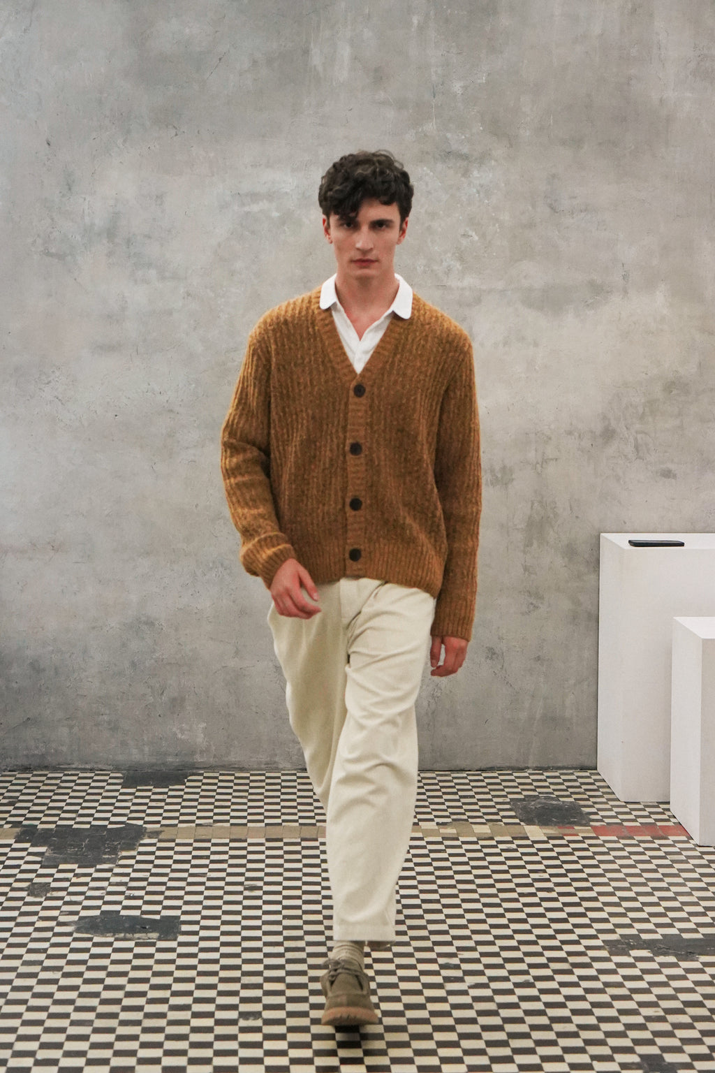 Cardigan in the Finest Red Lambs Wool - Showroom Sample