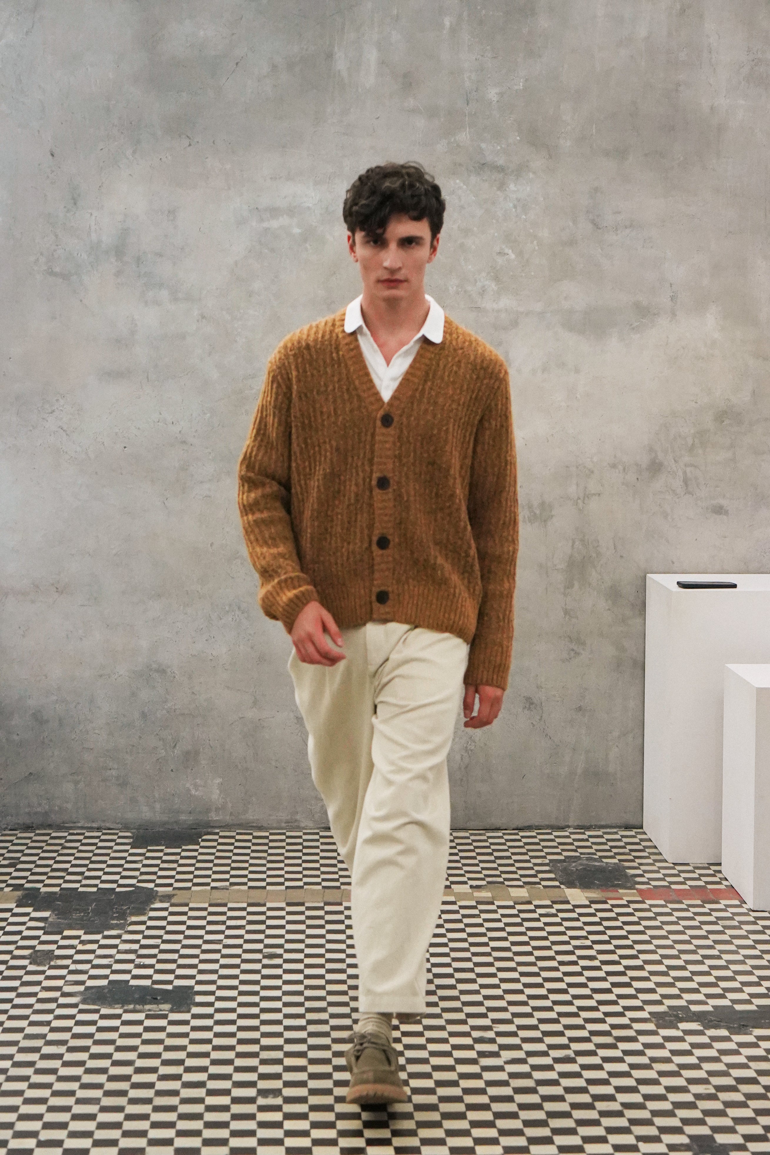 Cardigan in the Finest Red Lambs Wool - Showroom Sample