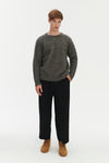 Crewneck Sweater in Baby Alpaca & Lambs Wool - Grey
