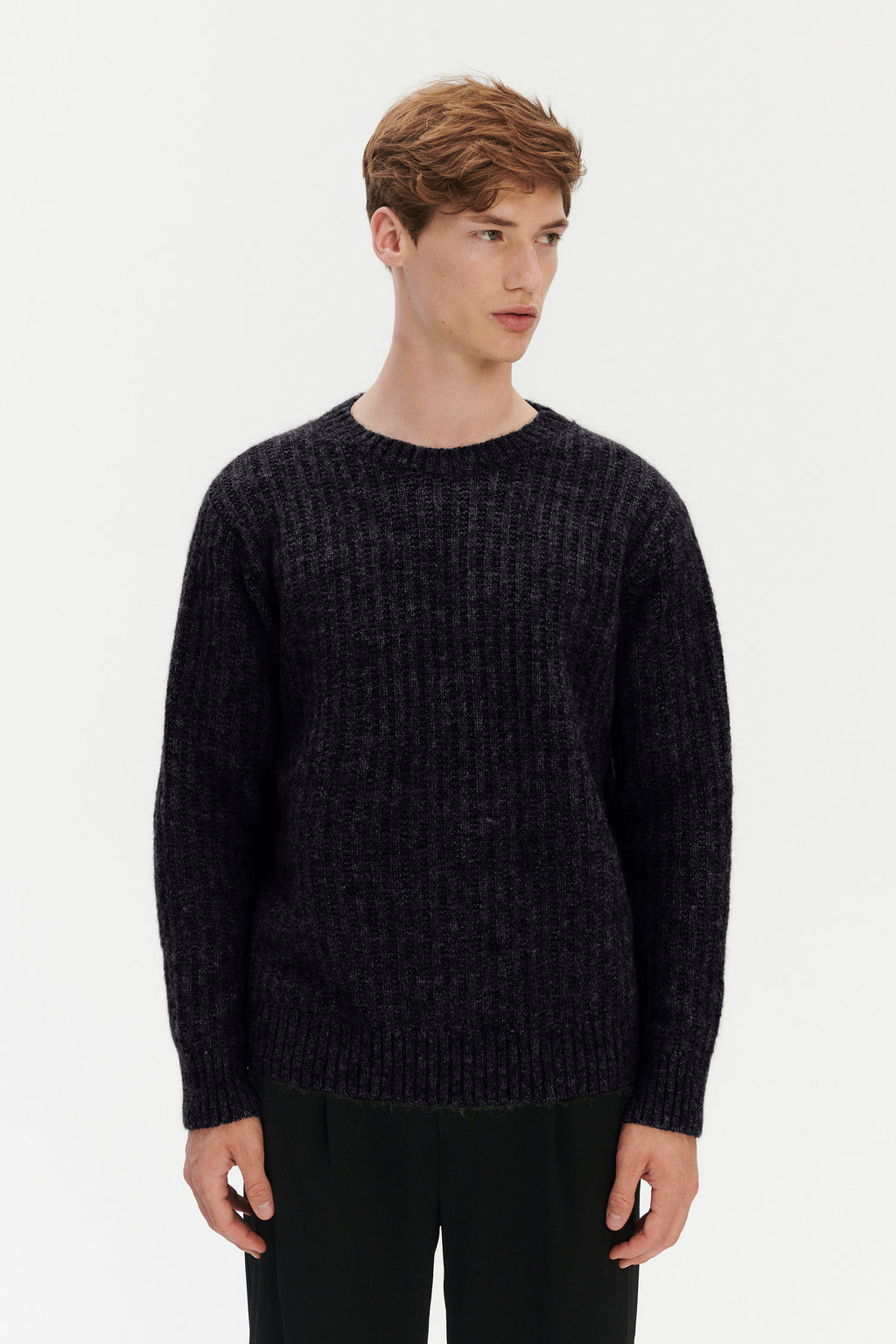 Crewneck Sweater in Soft Alpaca & Lambs Wool