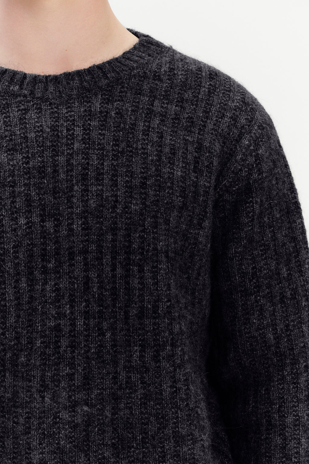 Crewneck Sweater in Soft Alpaca & Lambs Wool