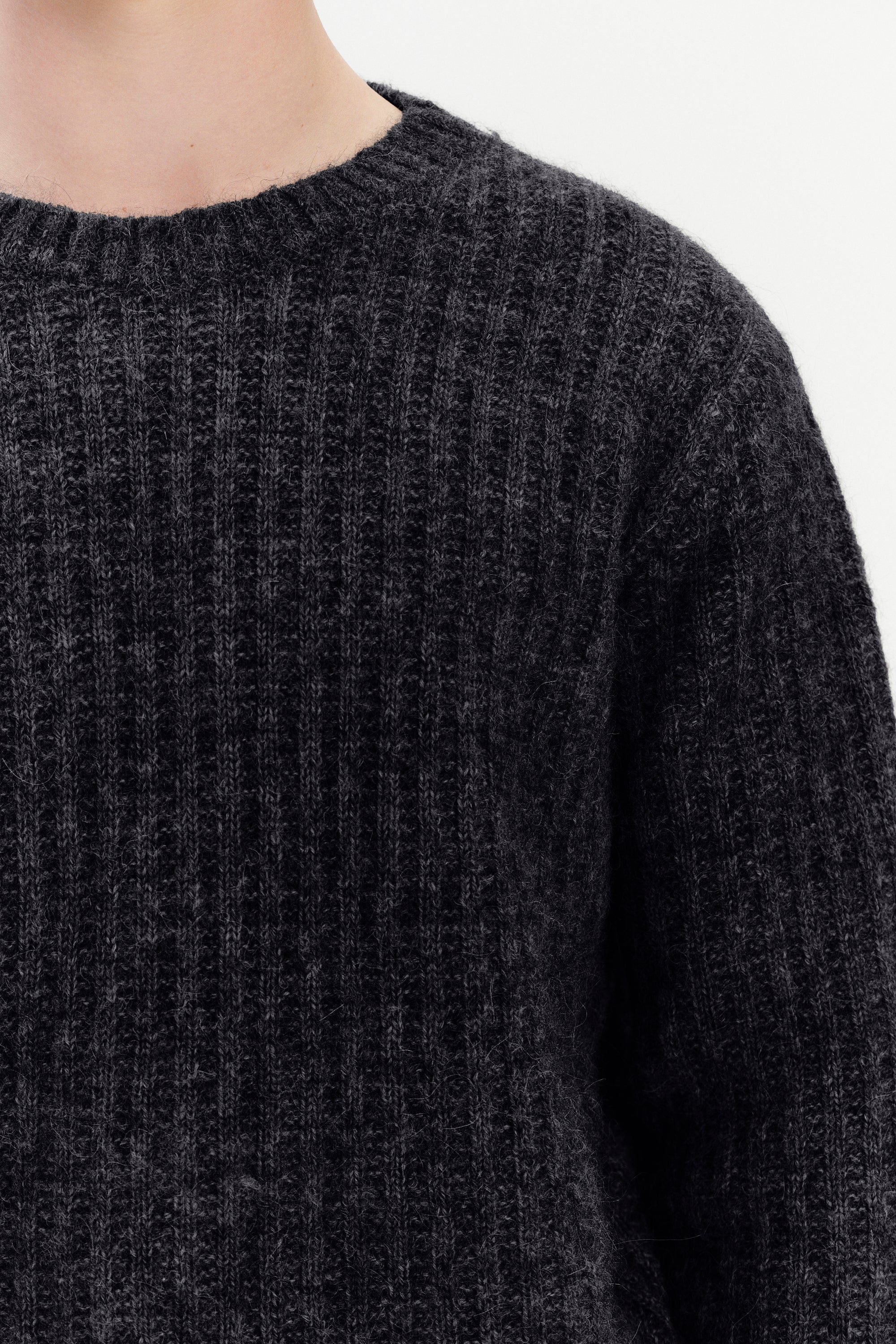 Crewneck Sweater in Soft Alpaca & Lambs Wool