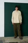 Oversized Shirt with Patched Pockets in Japanese Light Combed Wool